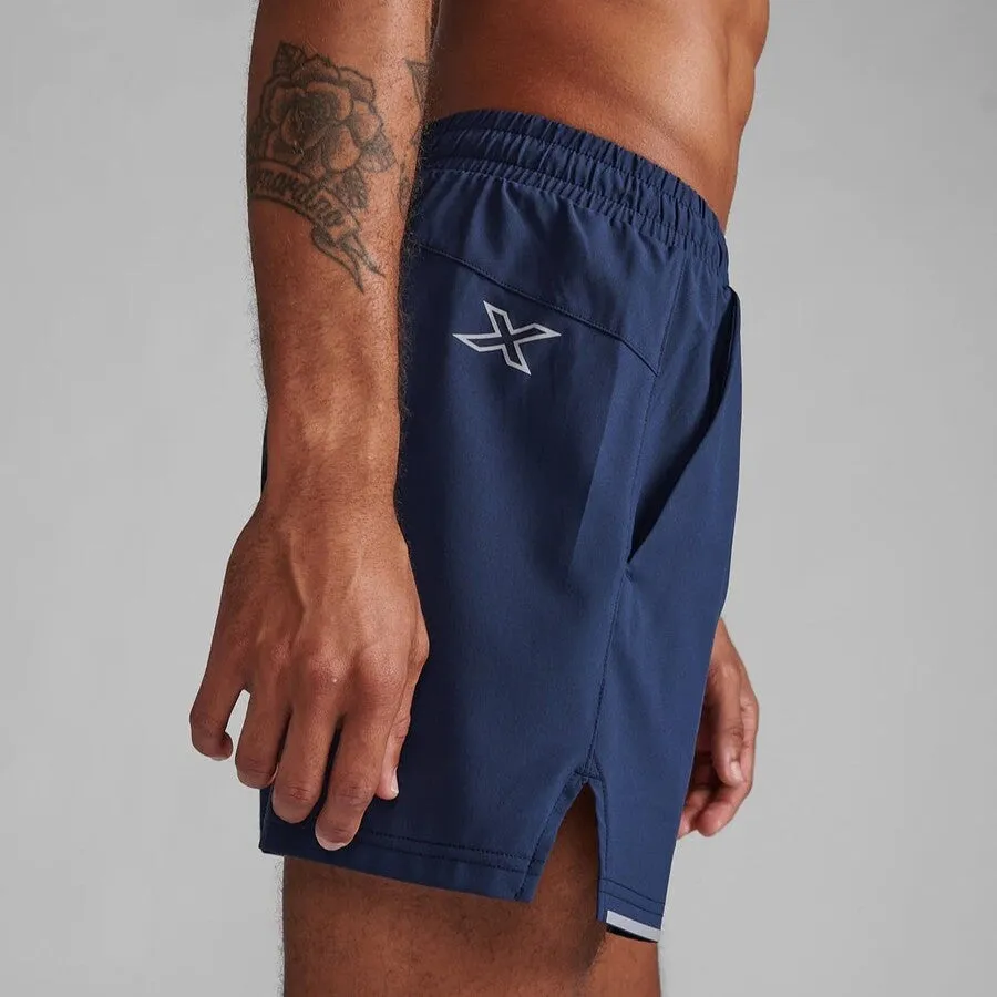 2XU Aero 5 Inch Shorts | Midnight / Silver Reflective | Mens