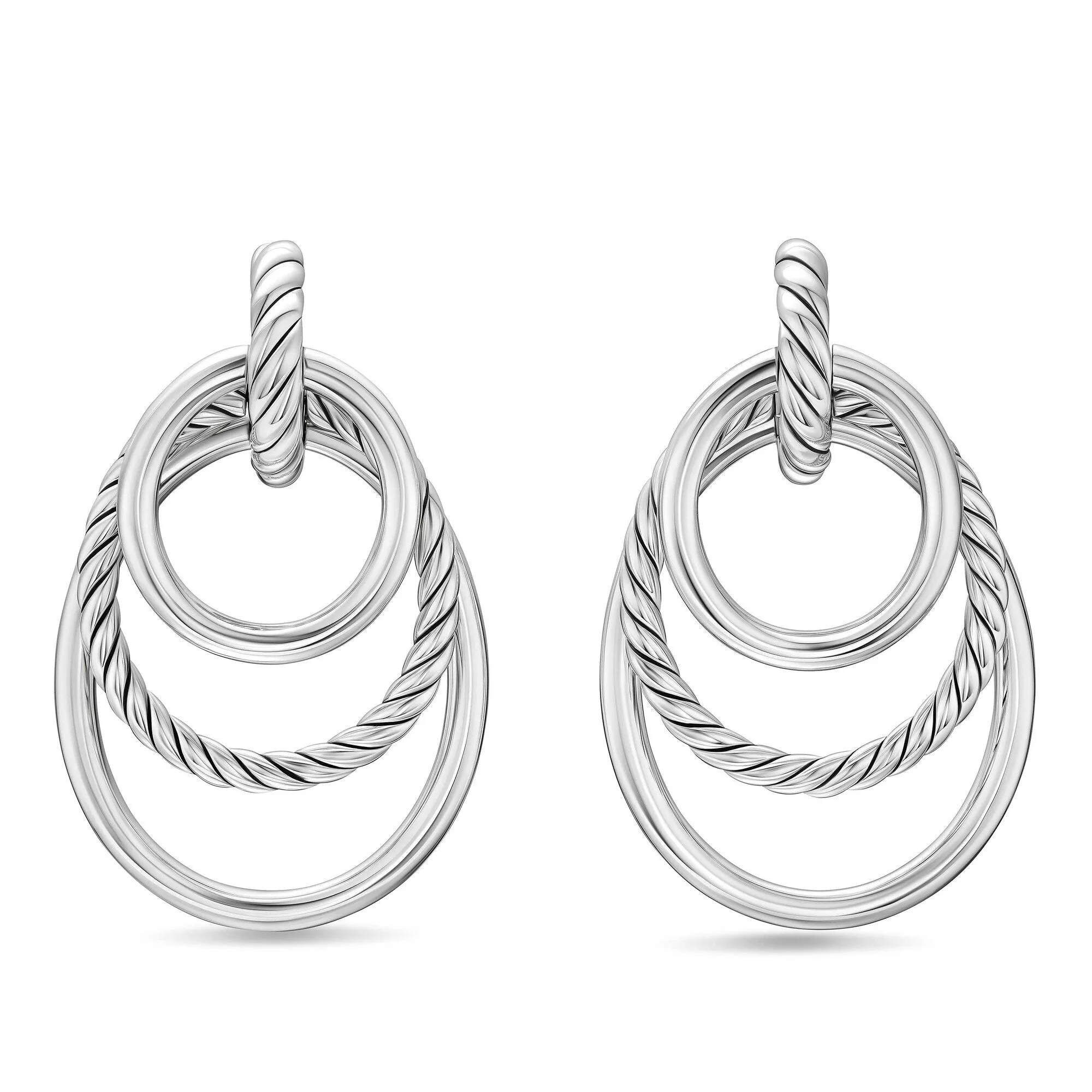 48mm Mercer Bold Triple Ring Earrings