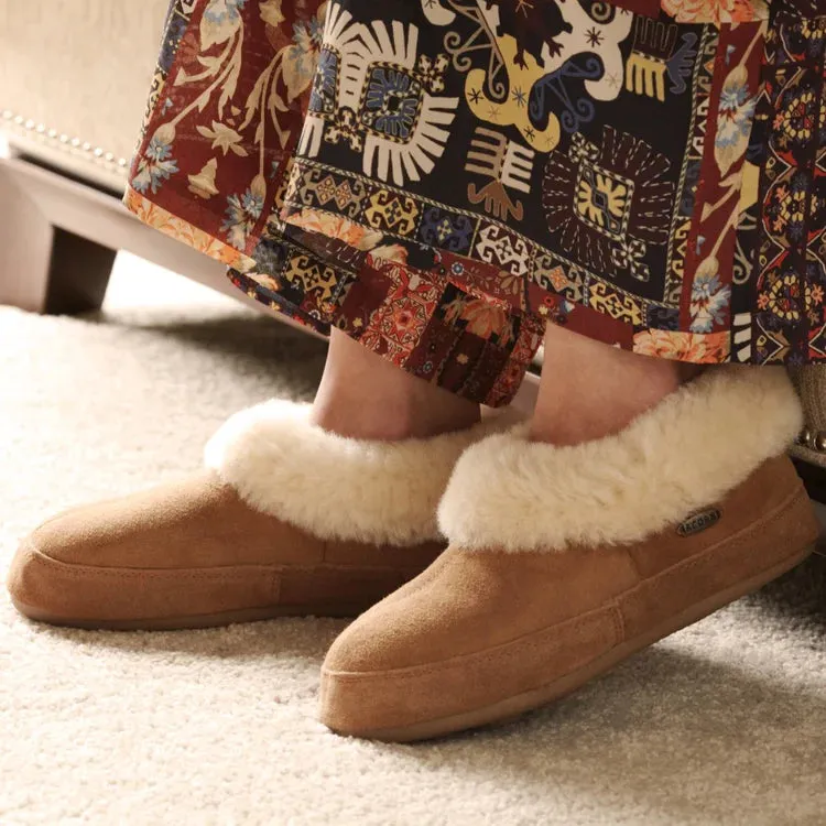 ACORN WOMEN'S OH EWE SHEARLING SLIPPERS - WALNUT