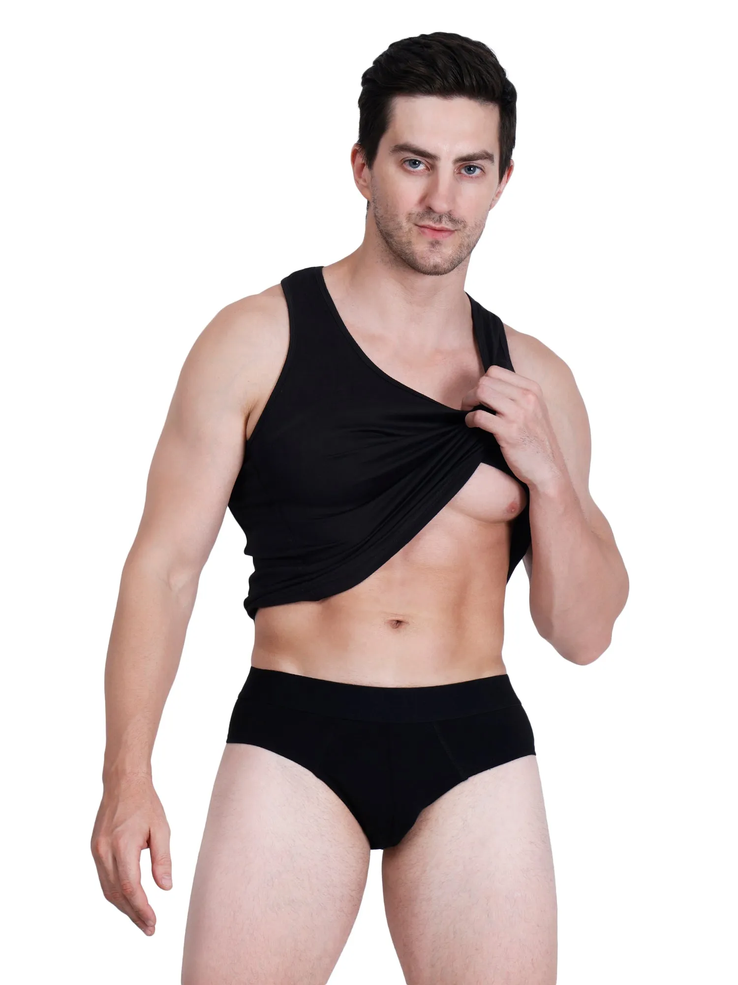 Bamboology Trends Bamboo Fabric Men's Underwear Super Comfortable, Ultrasoft, Anti Bacterial Briefs, Moisture Wicking | Black