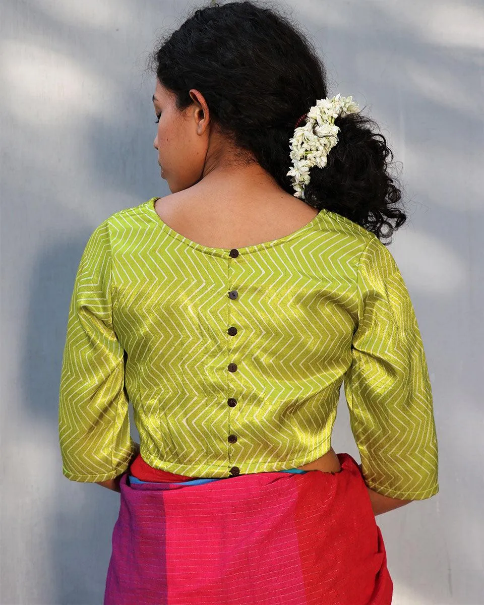 Birva Mashru Silk Blouse