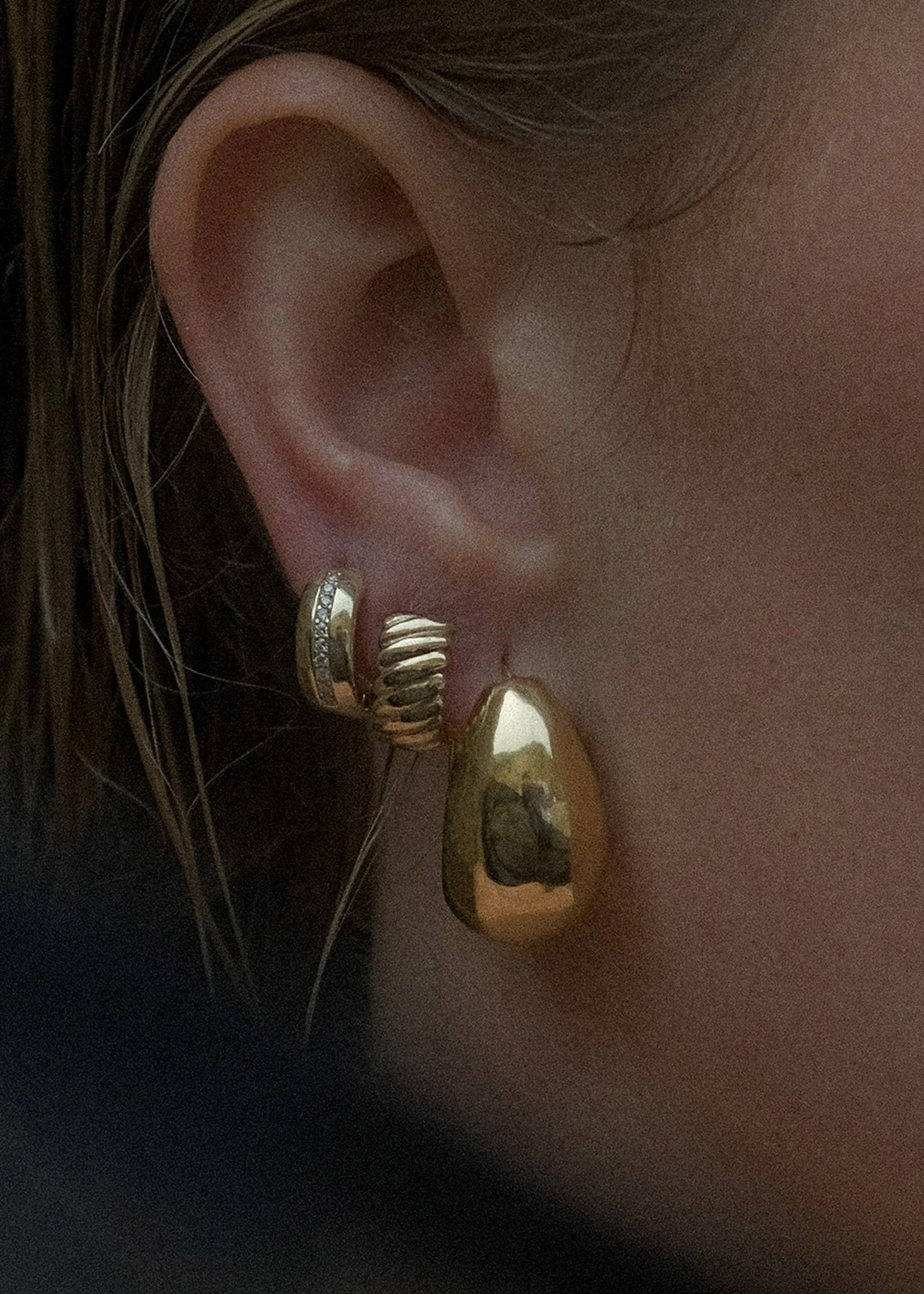 Bold Teardrop Hoop Earrings