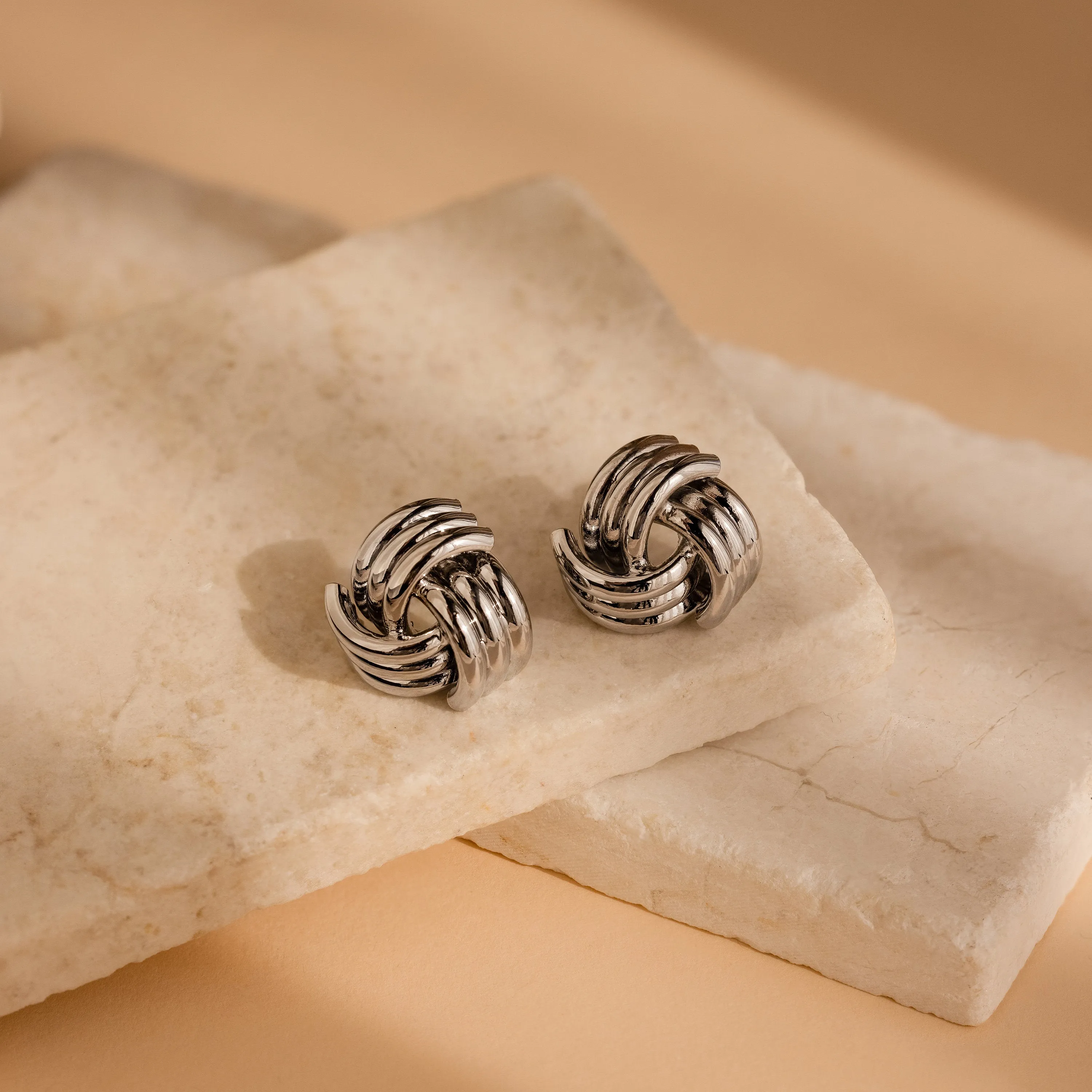 Bold Triple Knot Studs