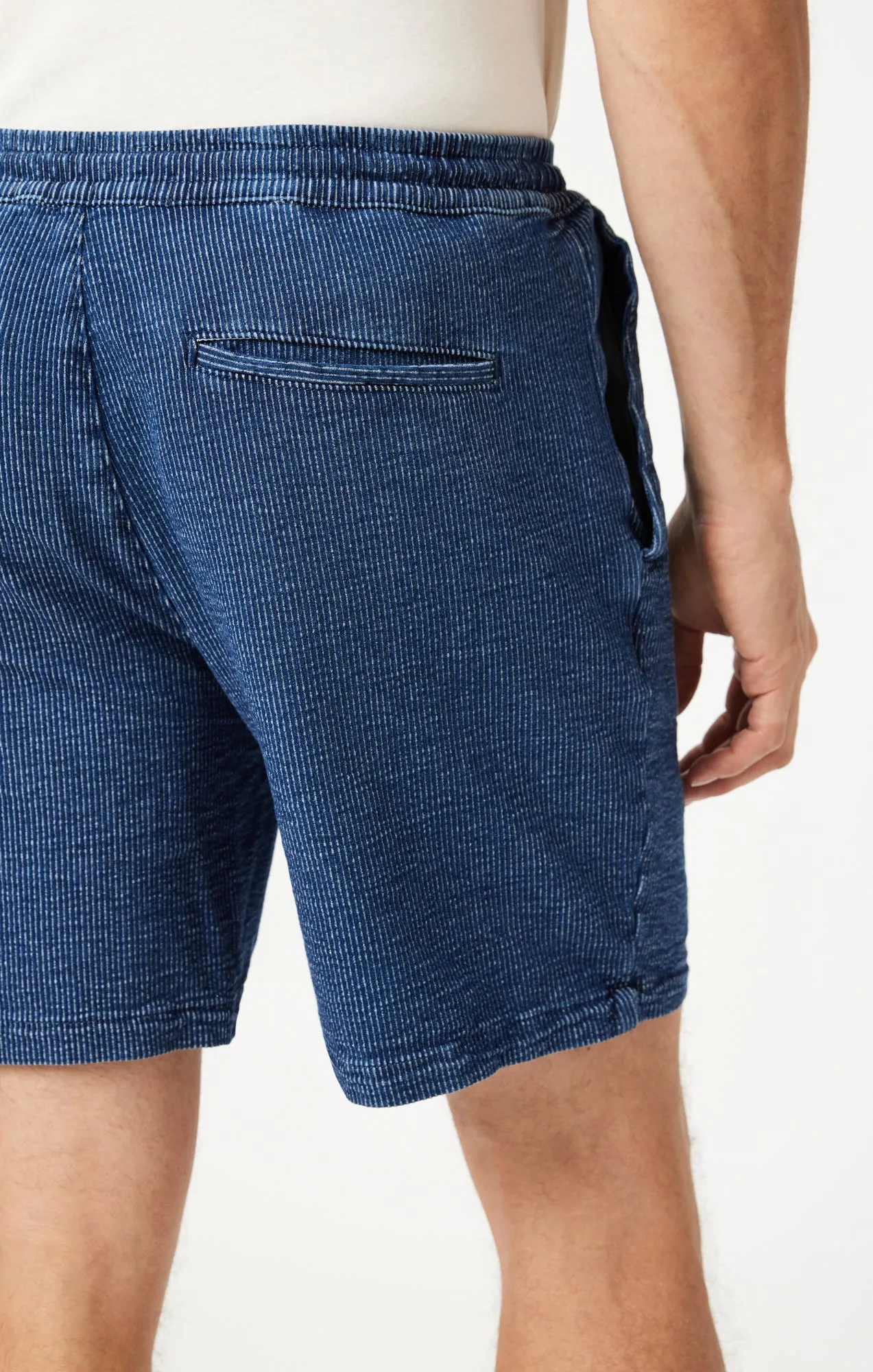 CLINT JOGGER SHORTS IN DARK STRIPE ATHLETIC