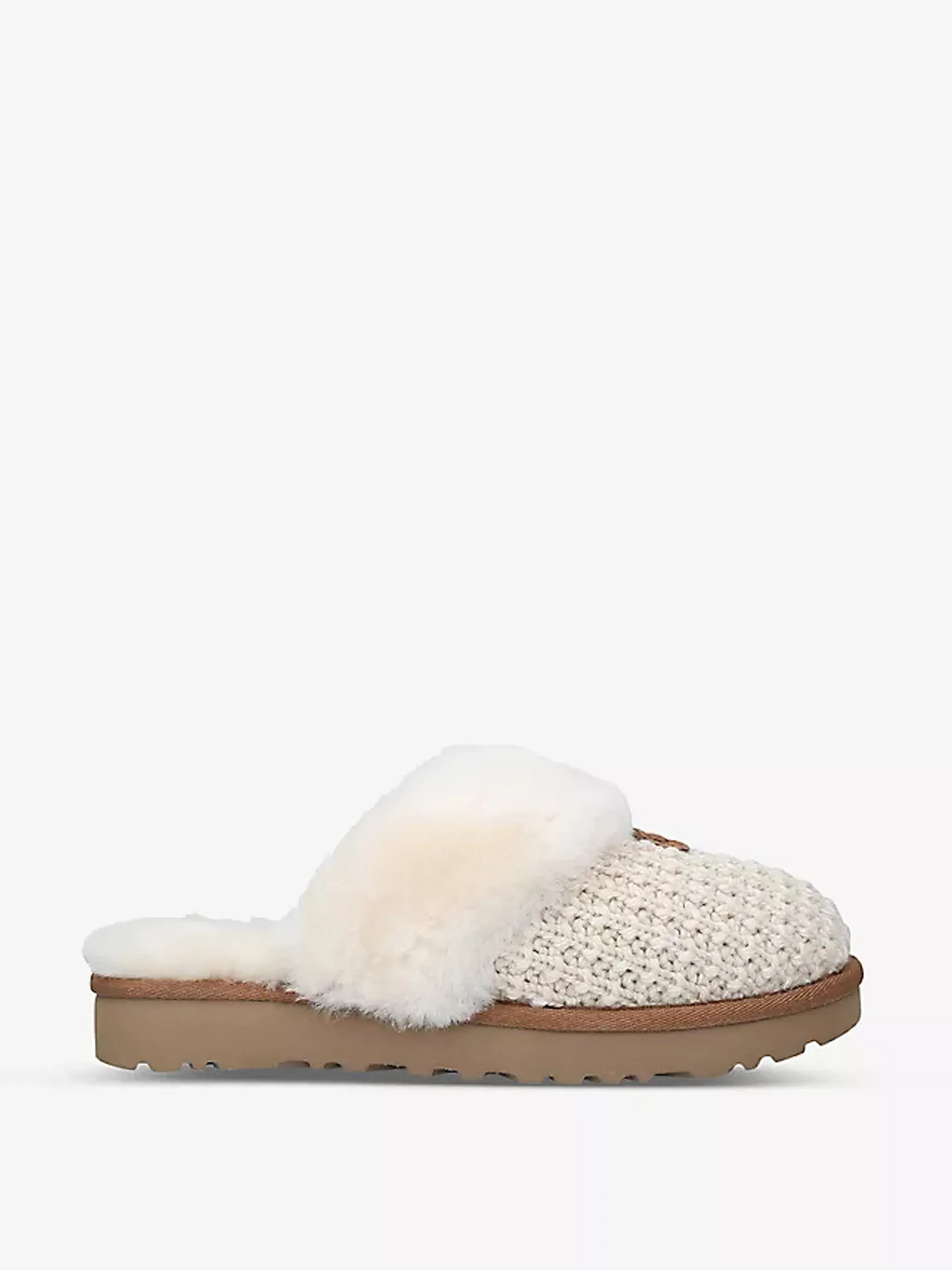 Cozy branded suede slippers