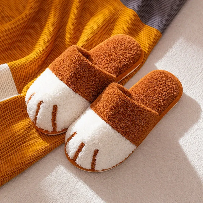 Cute Cartoon Plush Cotton Slippers for Women