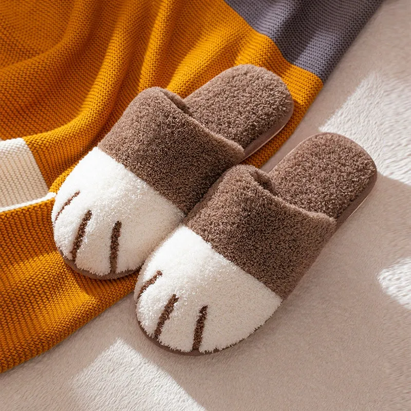 Cute Cartoon Plush Cotton Slippers for Women