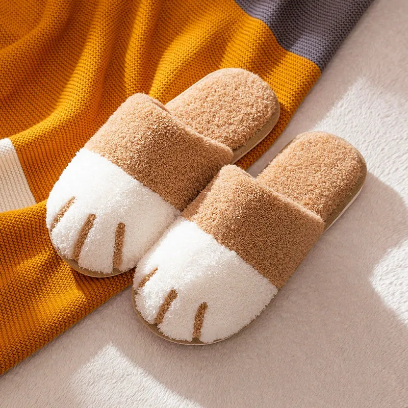 Cute Cartoon Plush Cotton Slippers for Women