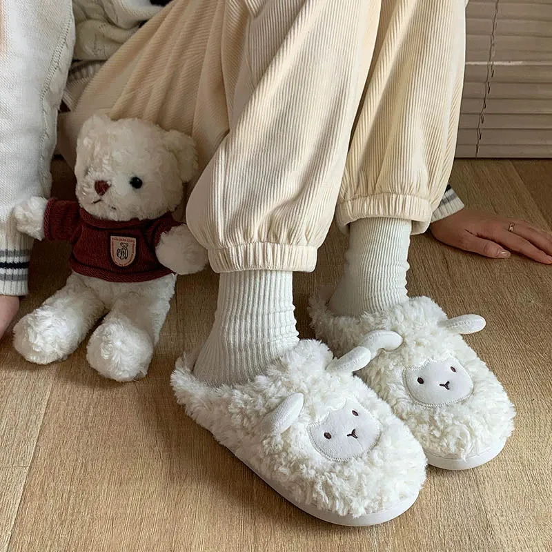 Cute Plush Cotton Slippers for Couples