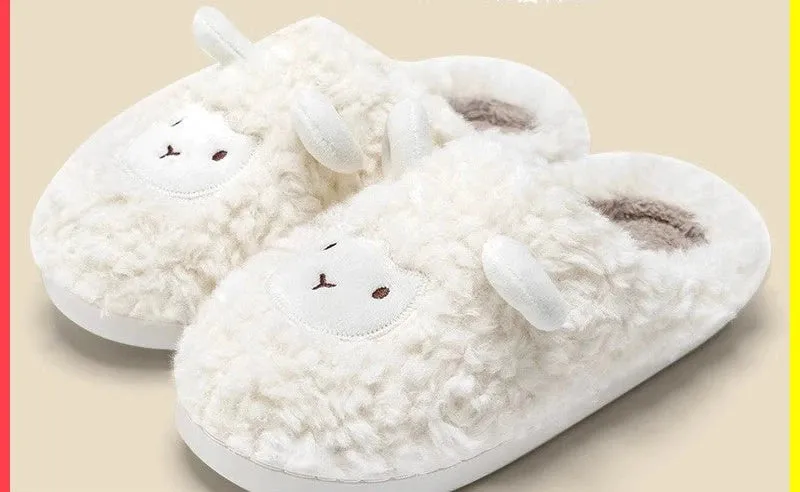 Cute Plush Cotton Slippers for Couples