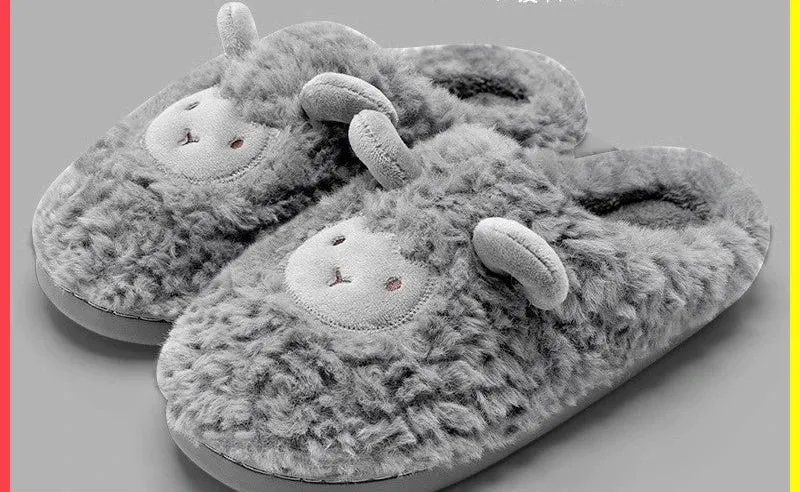 Cute Plush Cotton Slippers for Couples