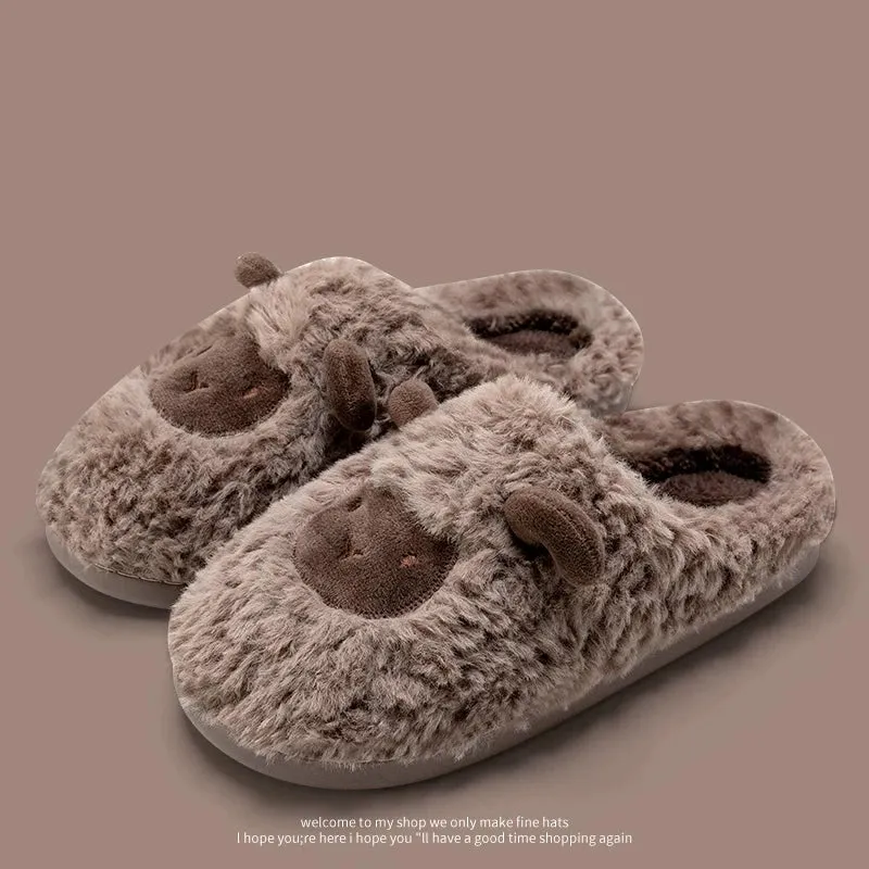 Cute Plush Cotton Slippers for Couples