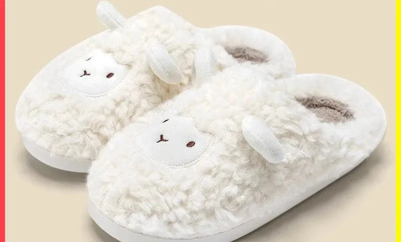 Cute Plush Cotton Slippers for Couples