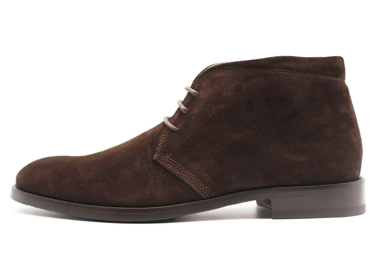 Duke Men's Calf Suede Chukka Boots - Dark Brown