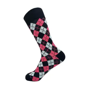 Eco Chic Eco-Friendly Argyle Black Bamboo Socks