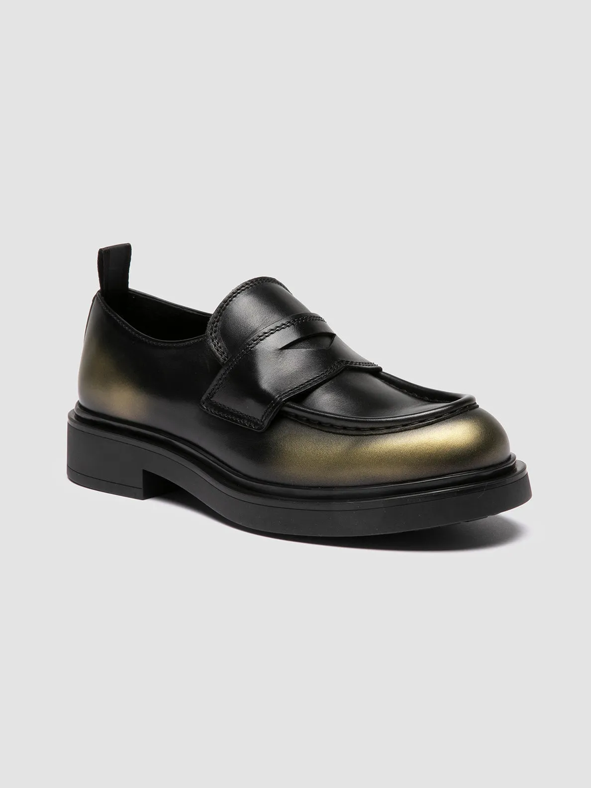 ENGINEER 101 - Metallic Leather Penny Loafers