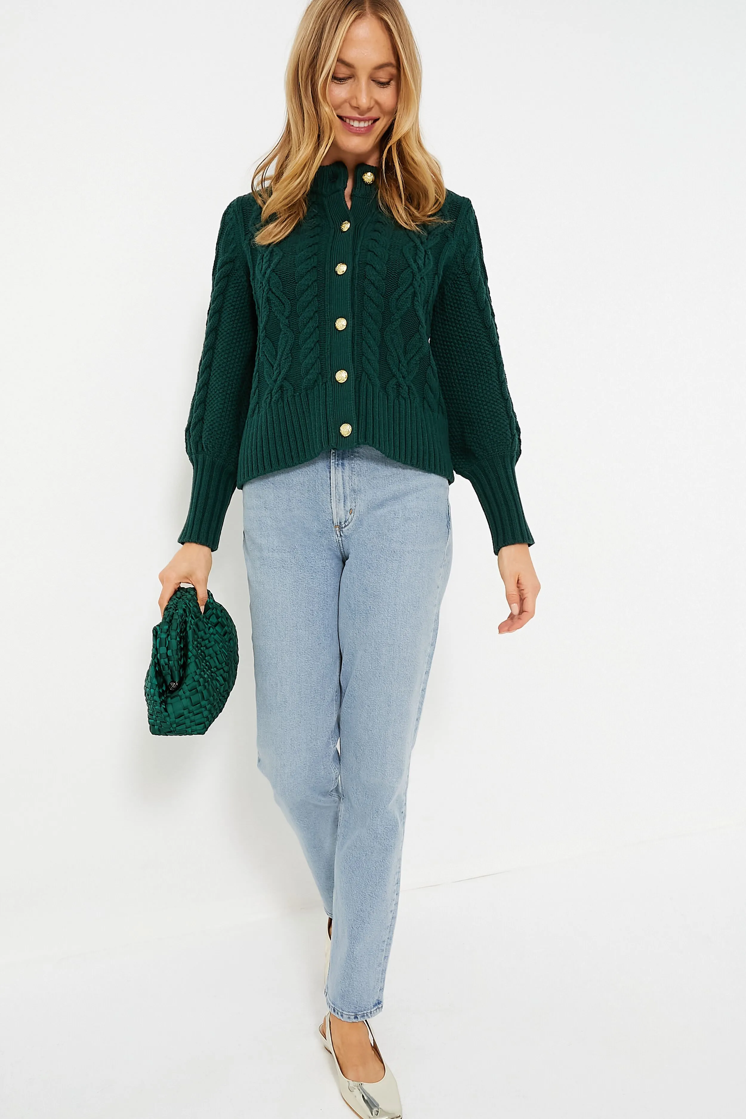 Evergreen Cotton Colette Cardigan