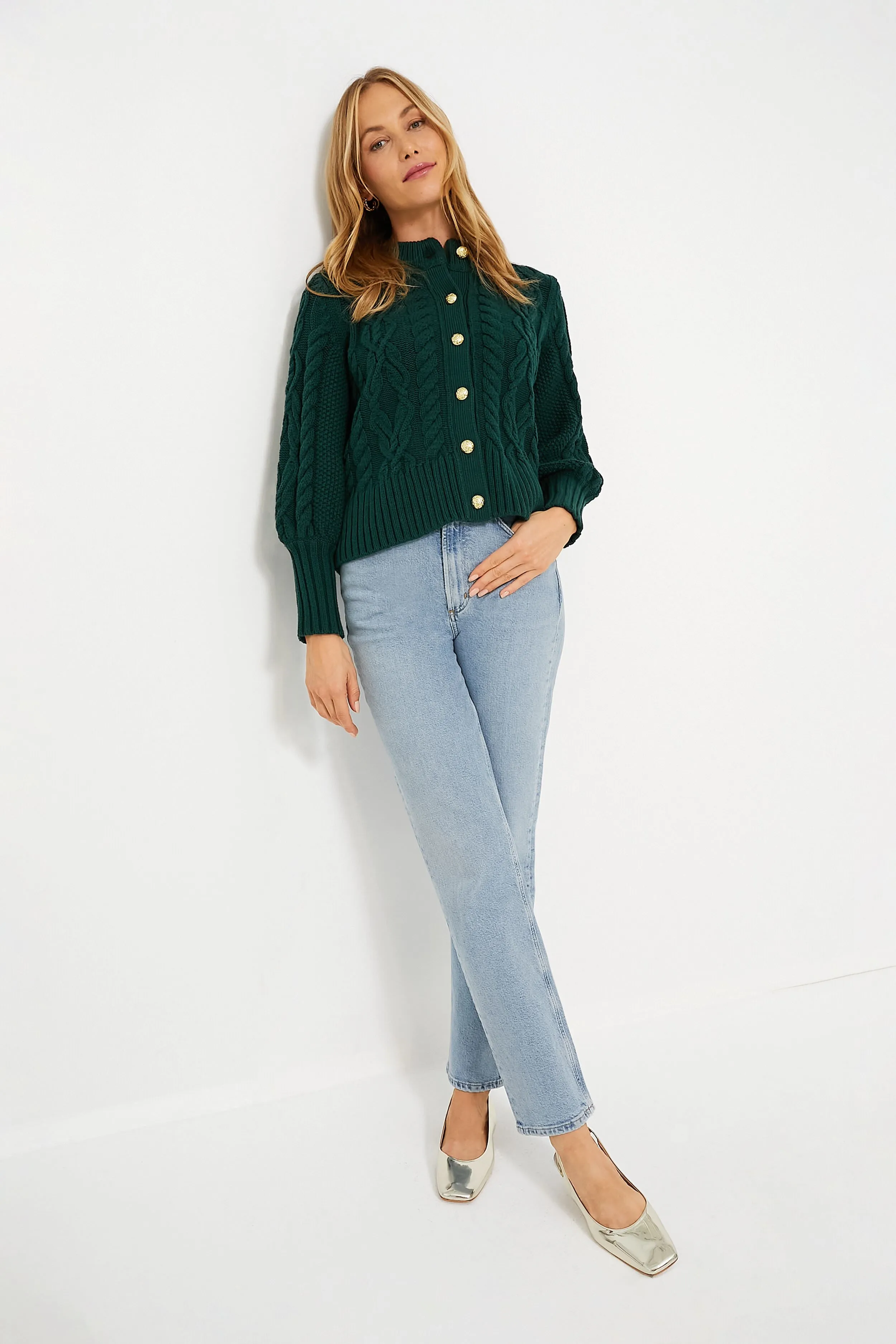 Evergreen Cotton Colette Cardigan