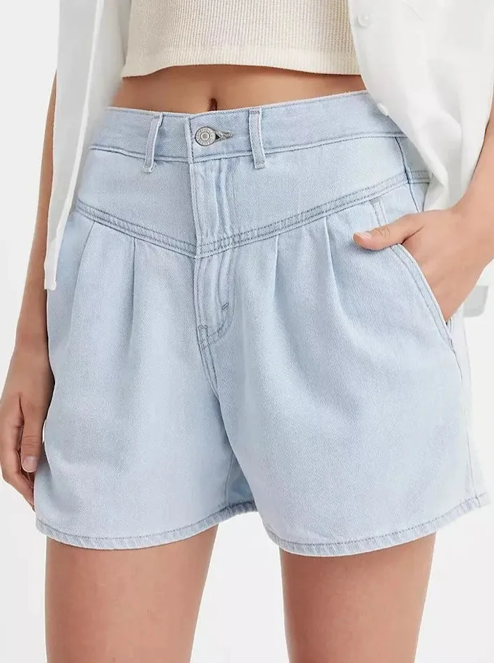 FEATHER WEIGHT MOM SHORT | POOLE PARTY - BLUE