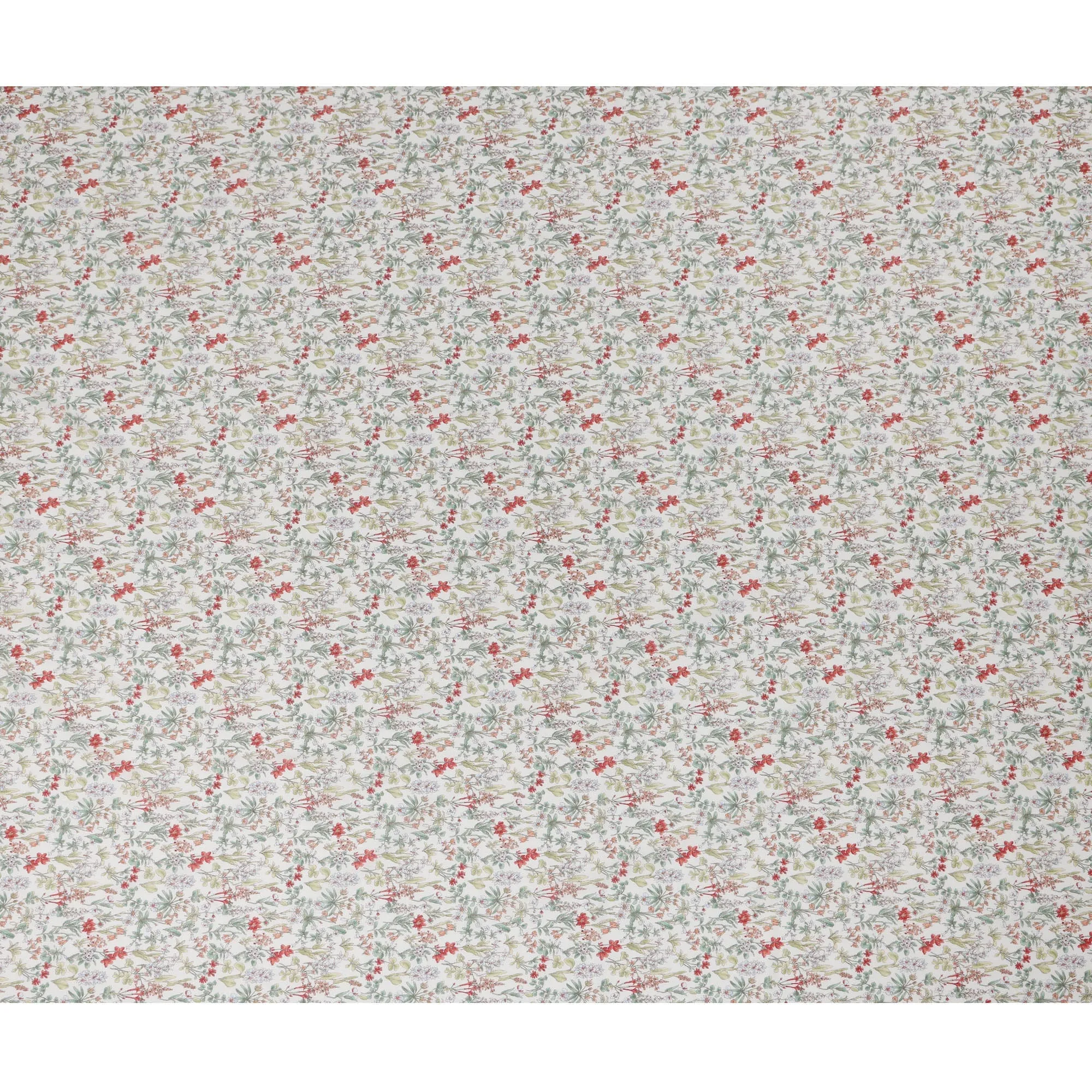 Floral Digital Print Cotton Lawn Fabric - Soft Cream Base, 110 cm Width-D21213