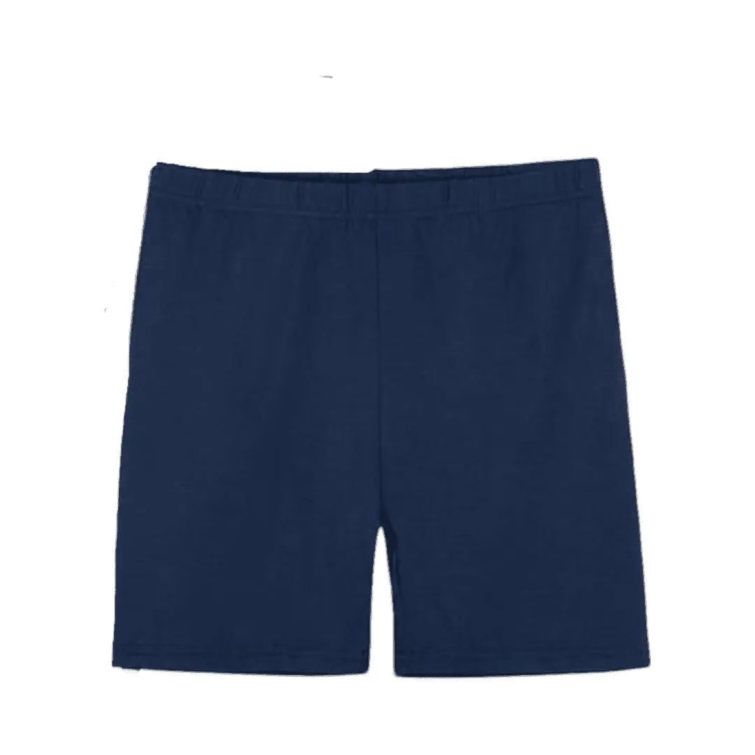 Girl's Cotton Bike Shorts - Navy