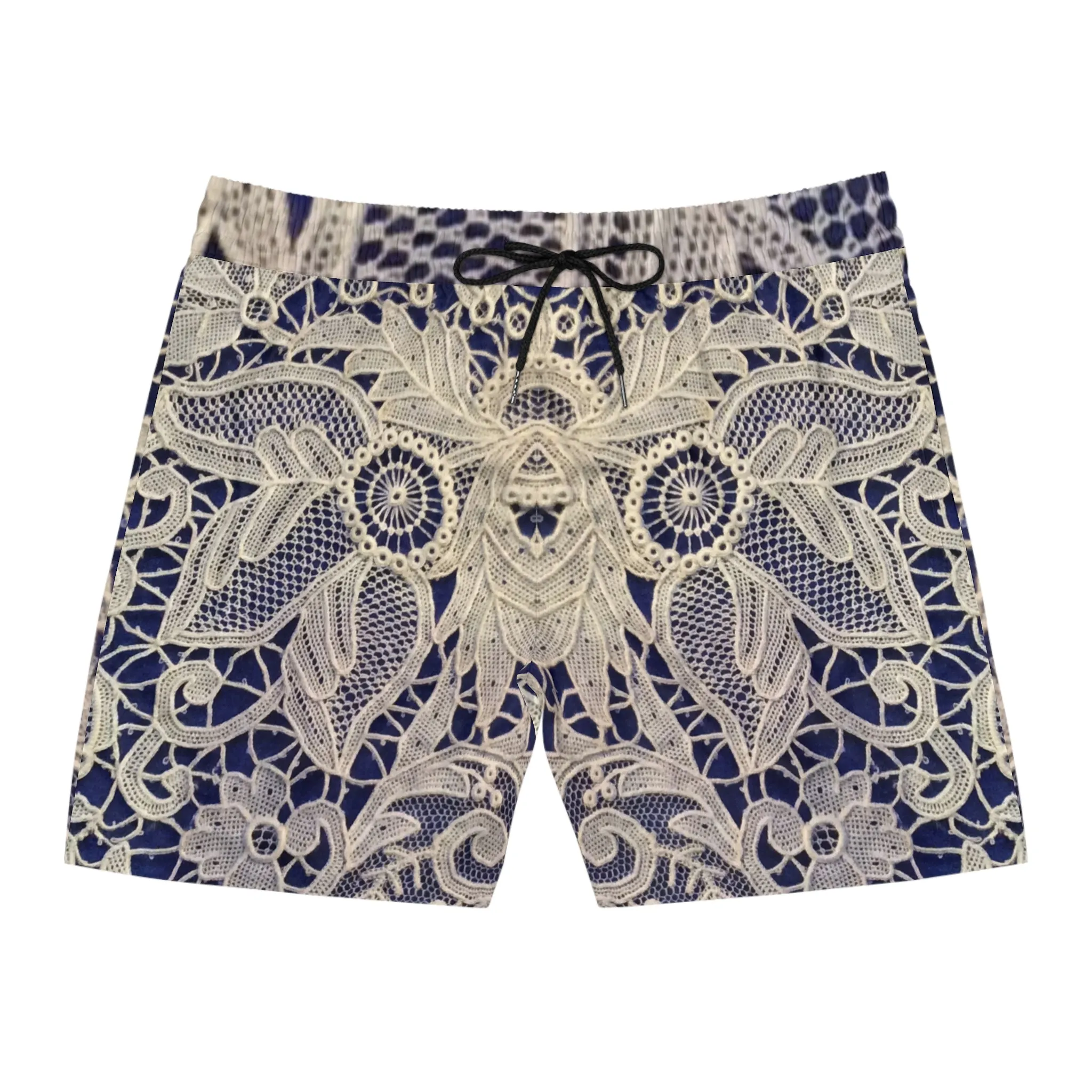 Golden and Blue - Inovax Men's Mid-Length Swim Shorts