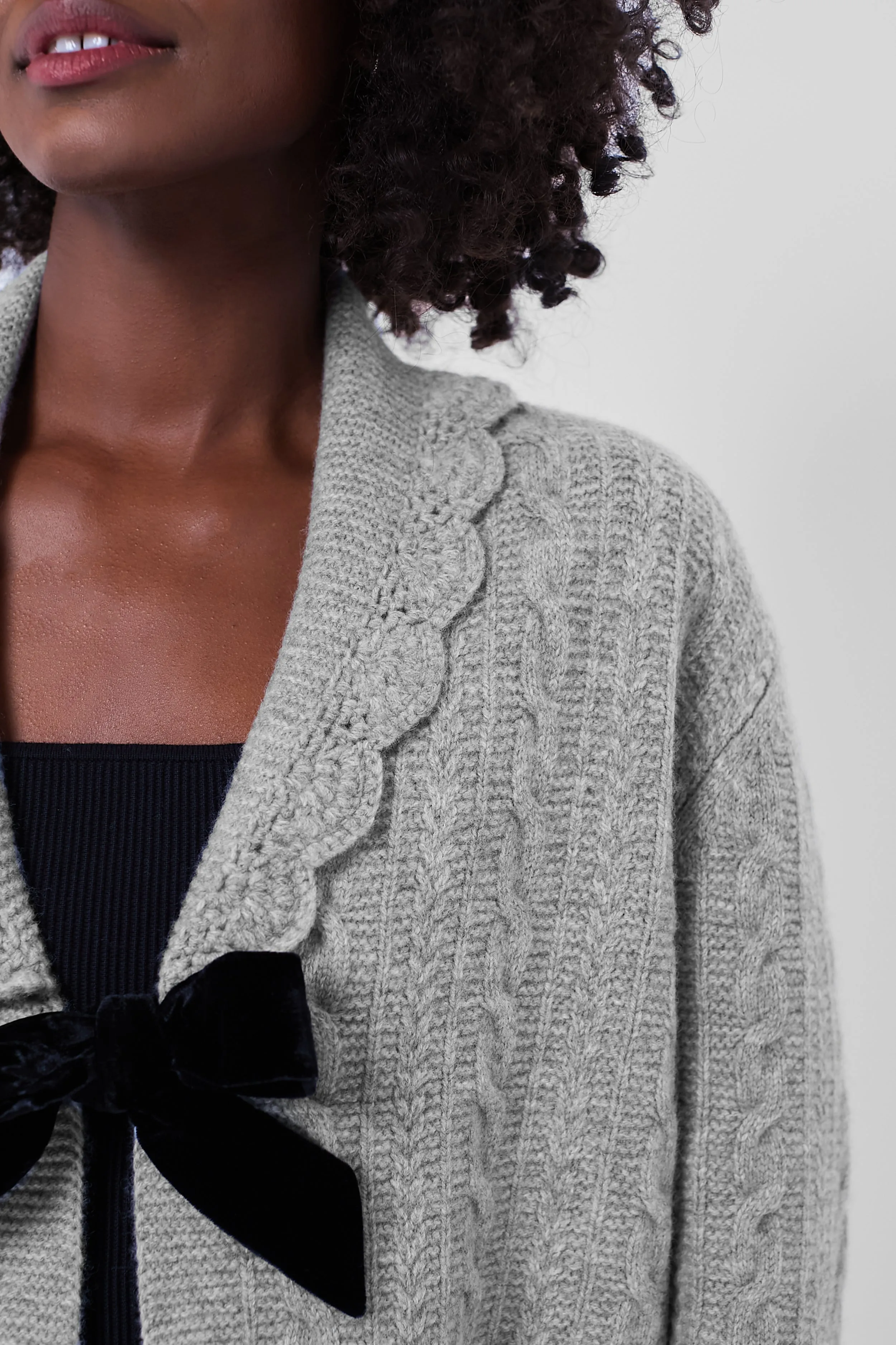 Grey Mariella Knit Longsleeve Cardigan