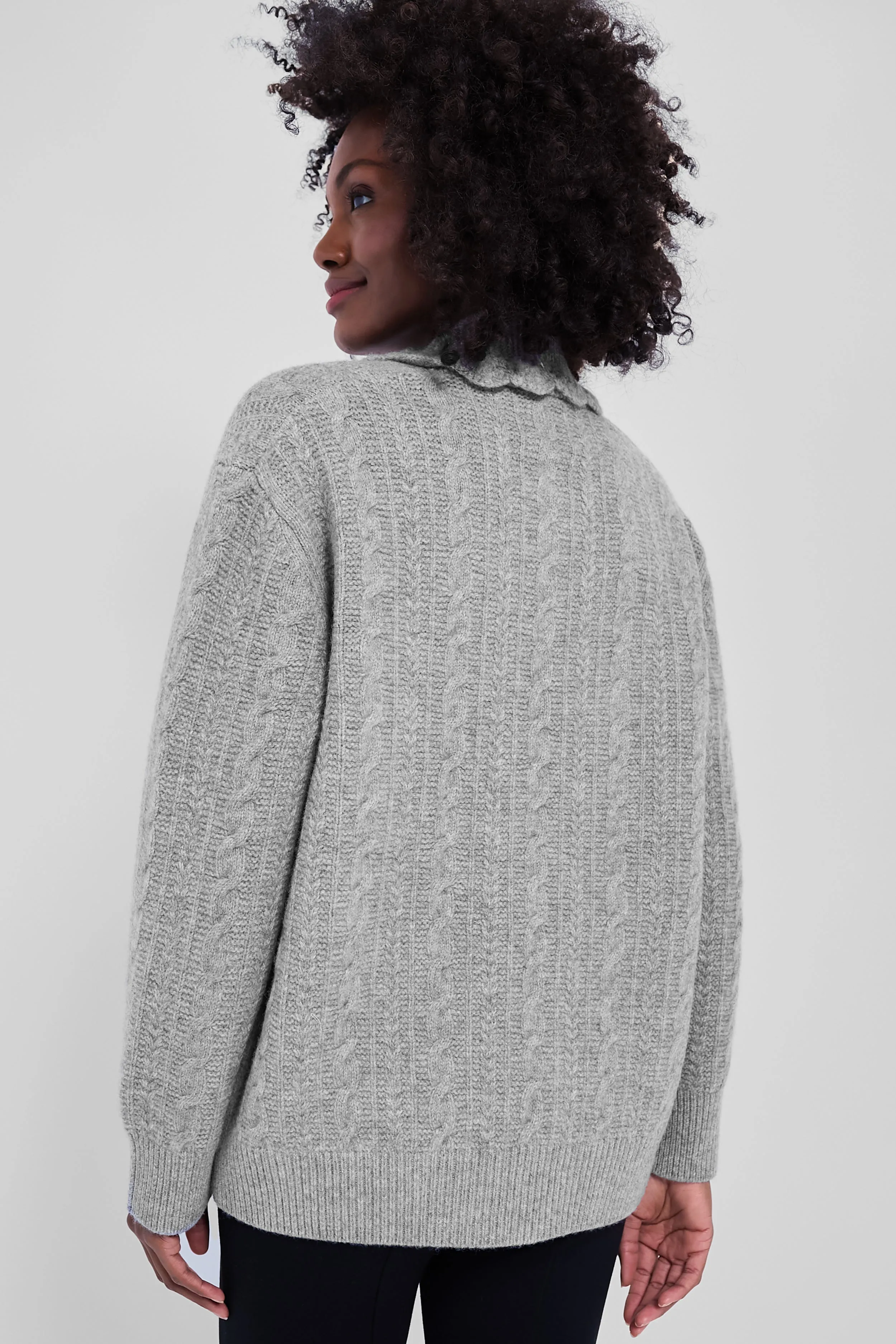 Grey Mariella Knit Longsleeve Cardigan