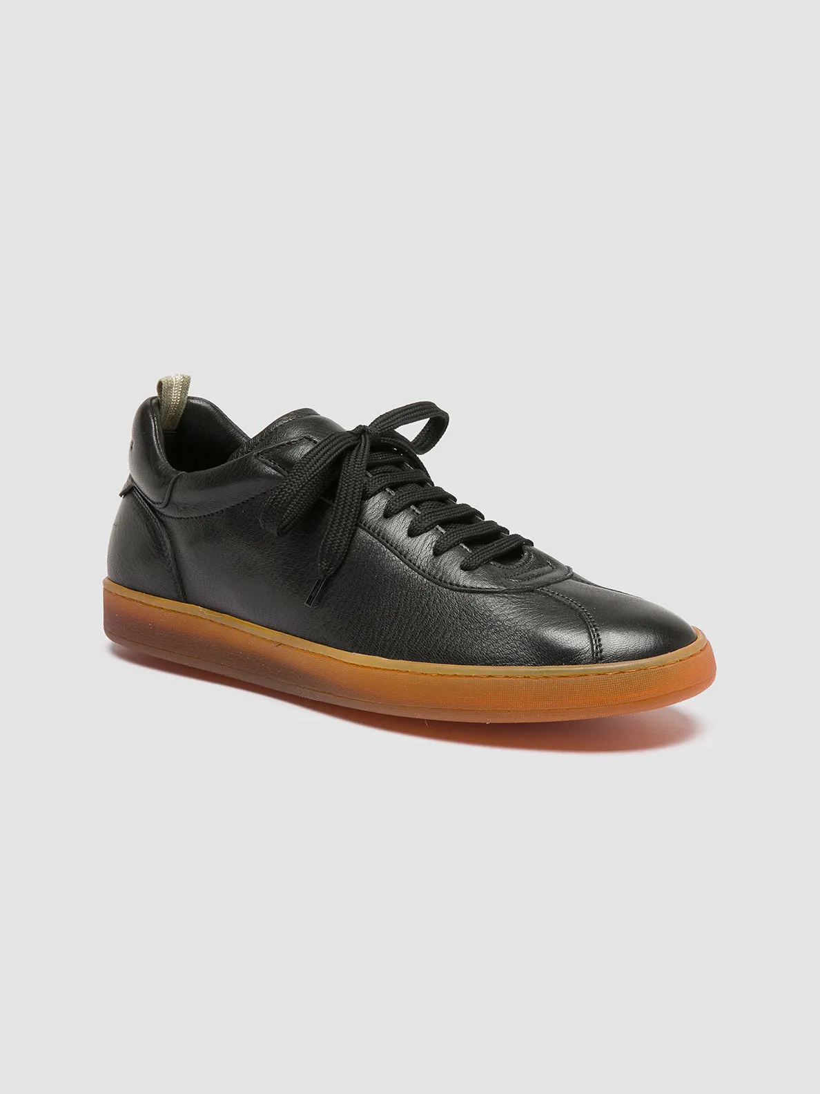 HALO 001 - Black Leather Low Top Sneakers