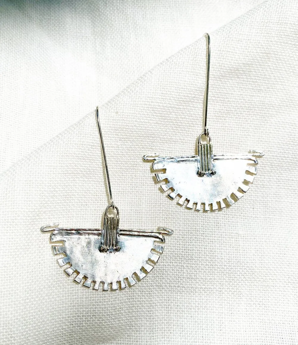 Hawkly Fan Earrings (Bronze or Silver)