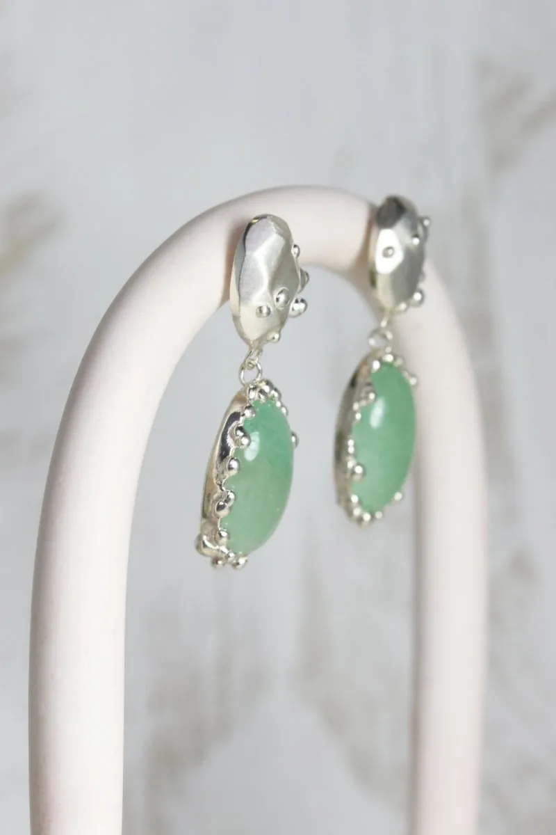 House of Hudson Blobby Aventurine Drop Earrings (Medium)