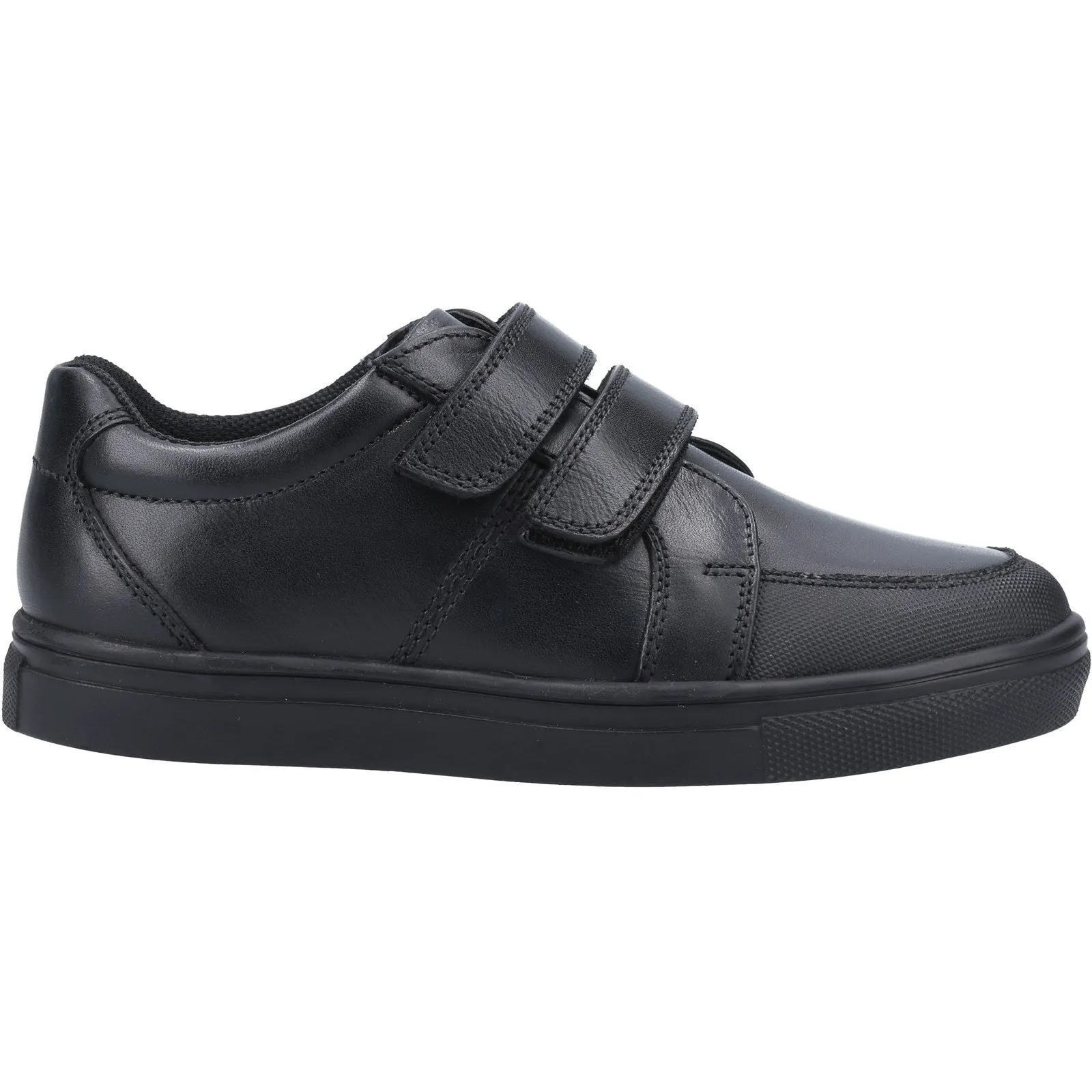 Hush Puppies Santos Jnr Boys Black School Shoe