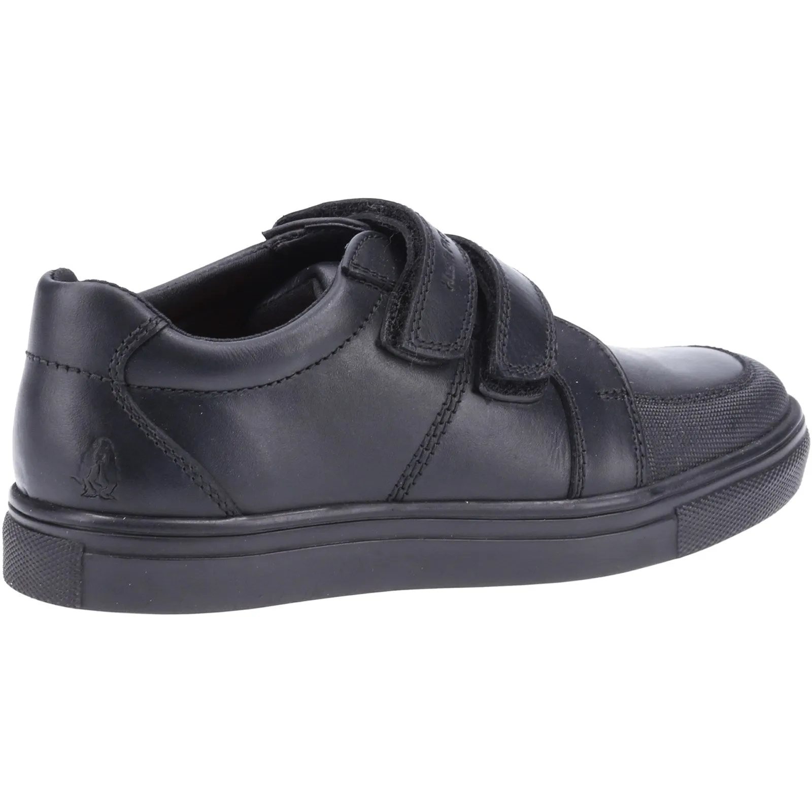 Hush Puppies Santos Jnr Boys Black School Shoe