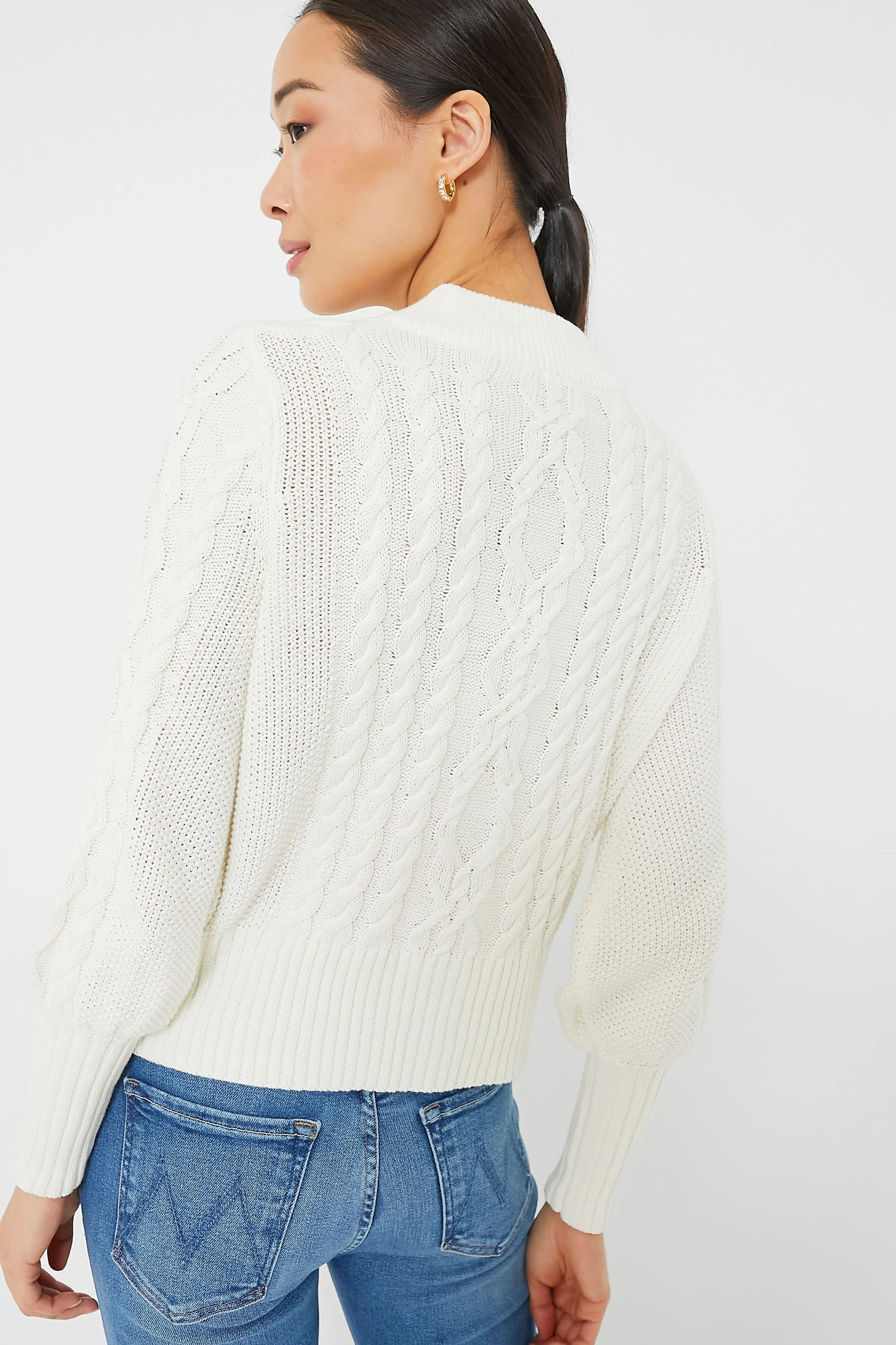 Ivory Cotton Colette Cardigan