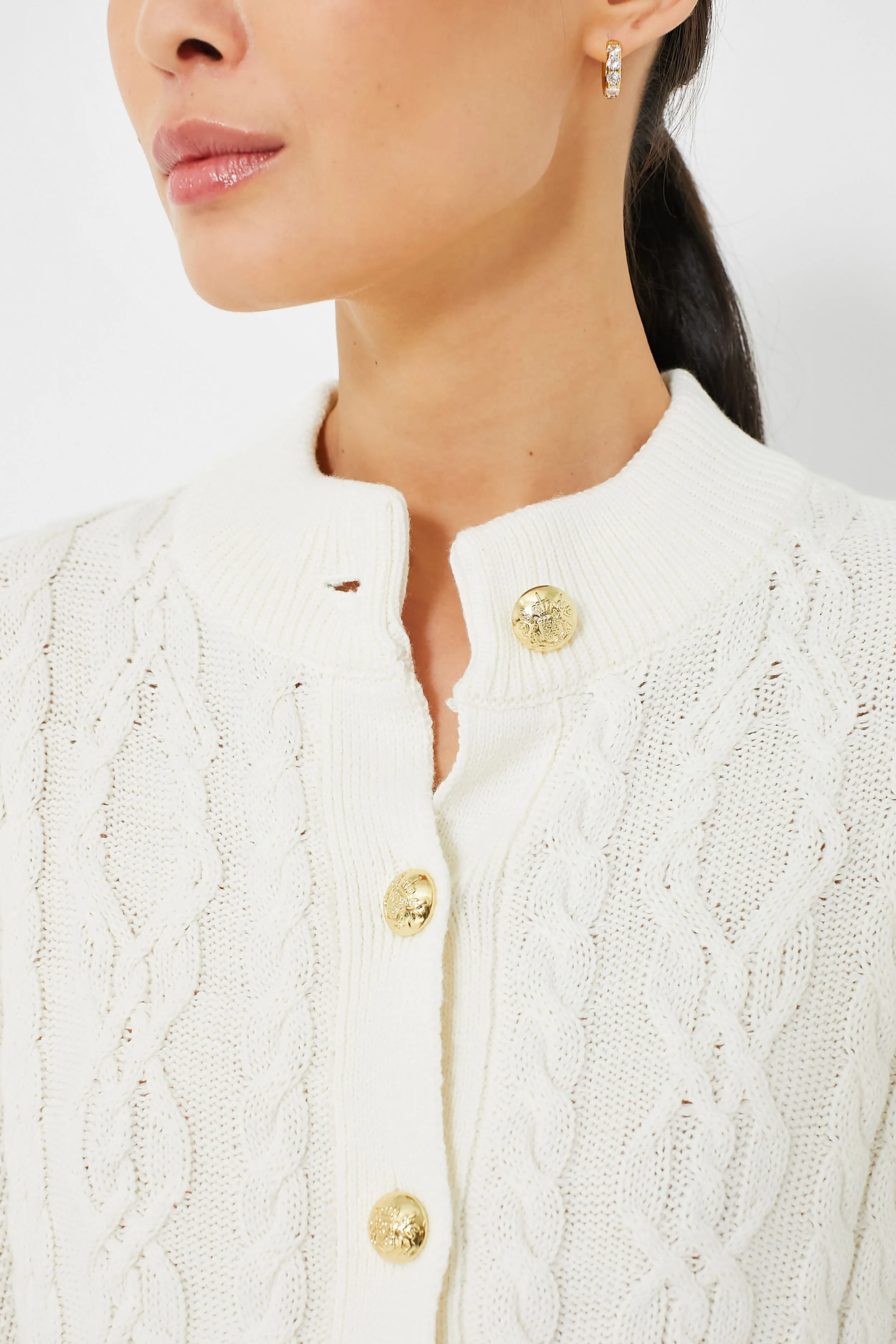 Ivory Cotton Colette Cardigan