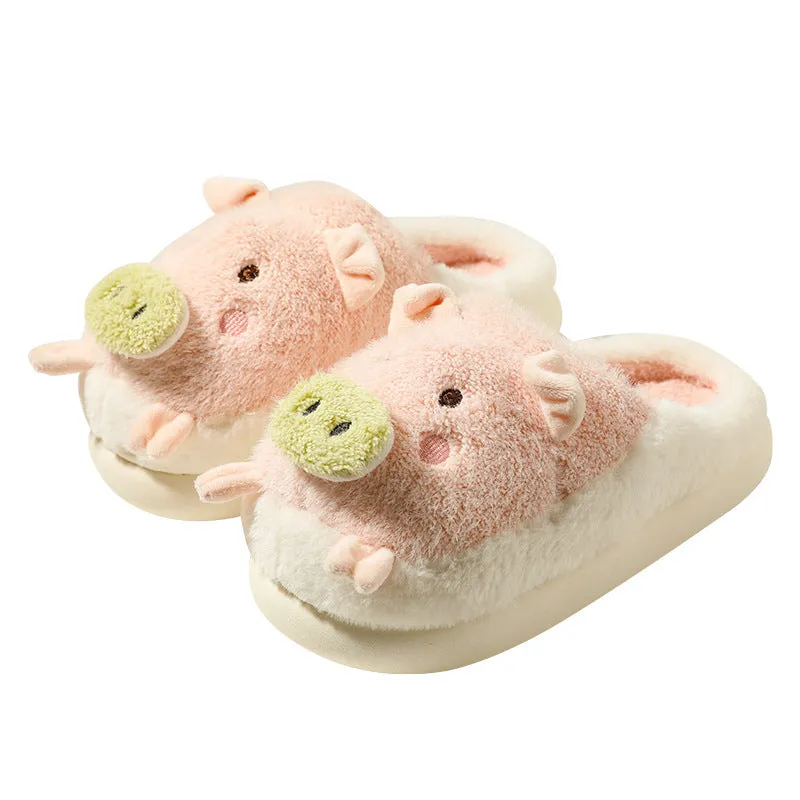 Kawaii Cloudy Pig Plush Slippers