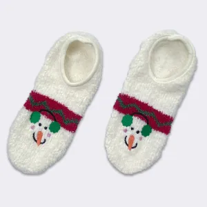 Ladies Snowman Cozy Slippers