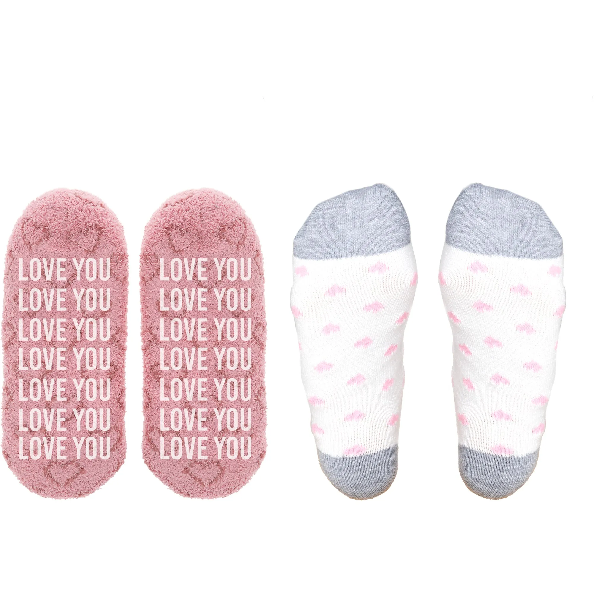 Love You Mom Slipper Sock Gift Set