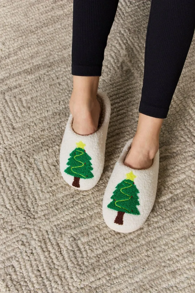 Melody Christmas Tree Cozy Slippers