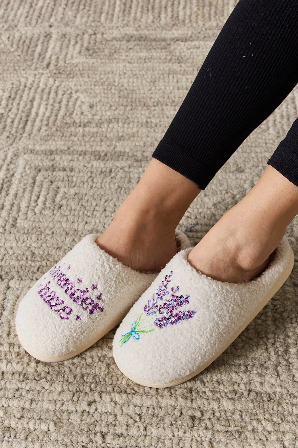 Melody Sequin Pattern Cozy Slippers