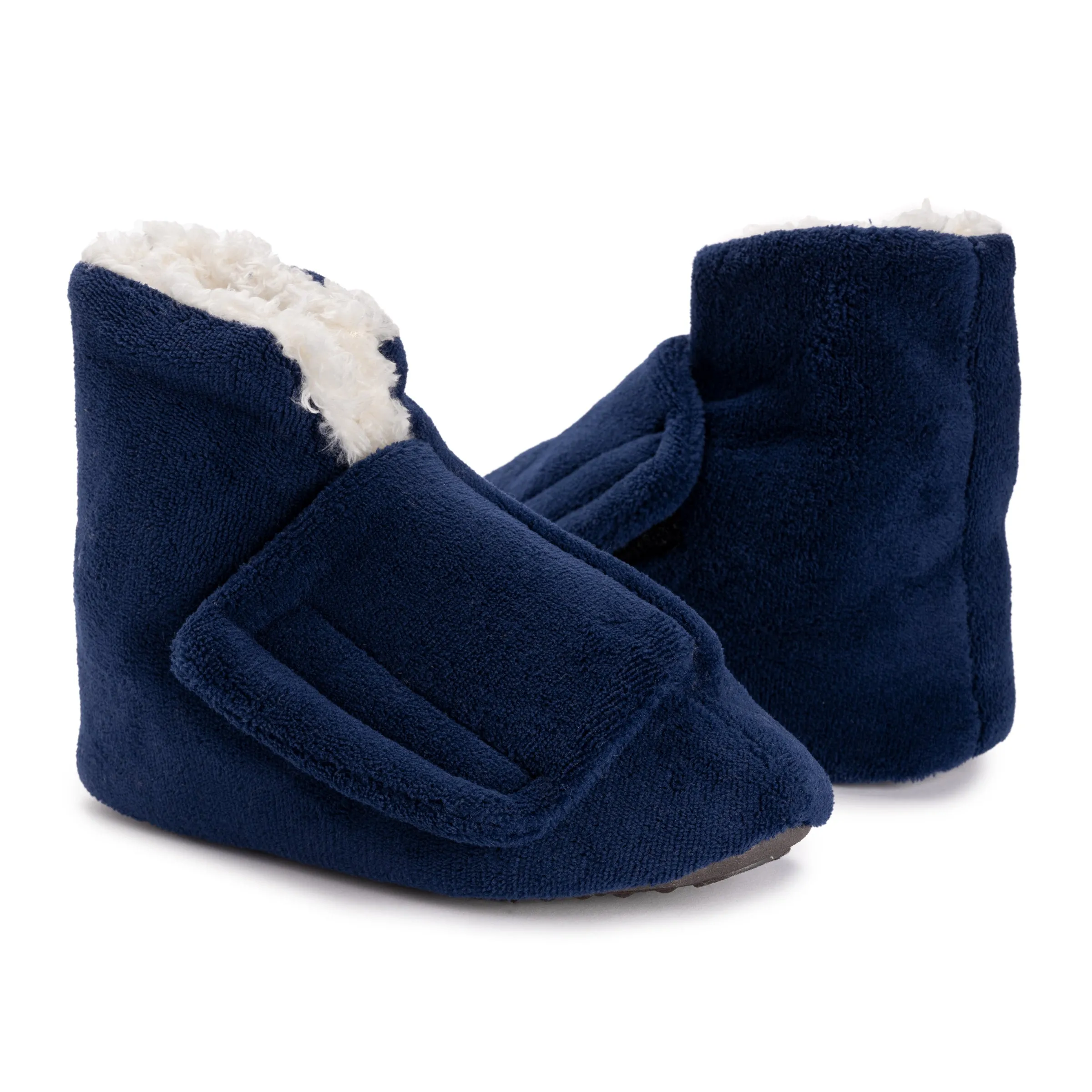 Men's Adjustable Shearling Bootie Slippers