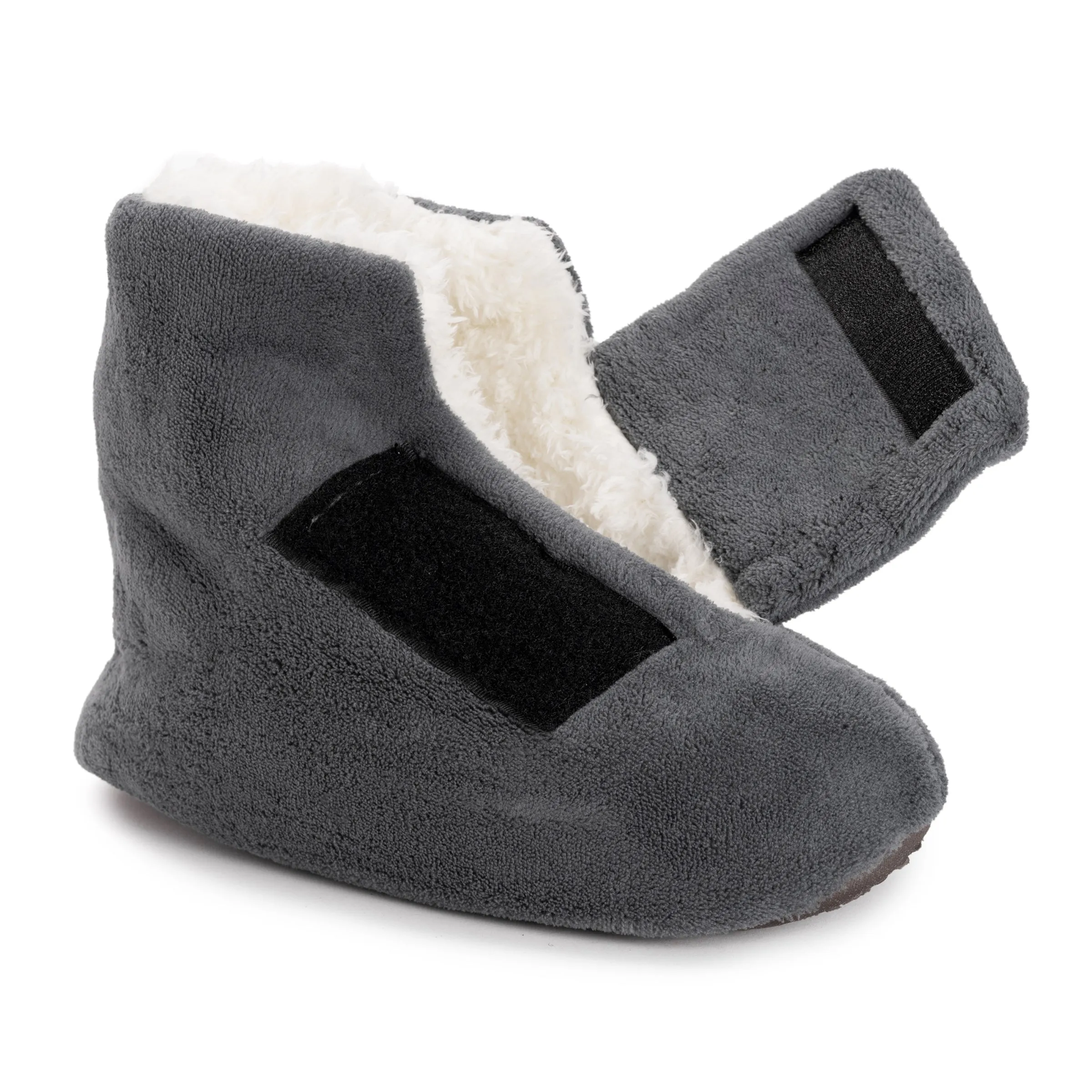 Men's Adjustable Shearling Bootie Slippers