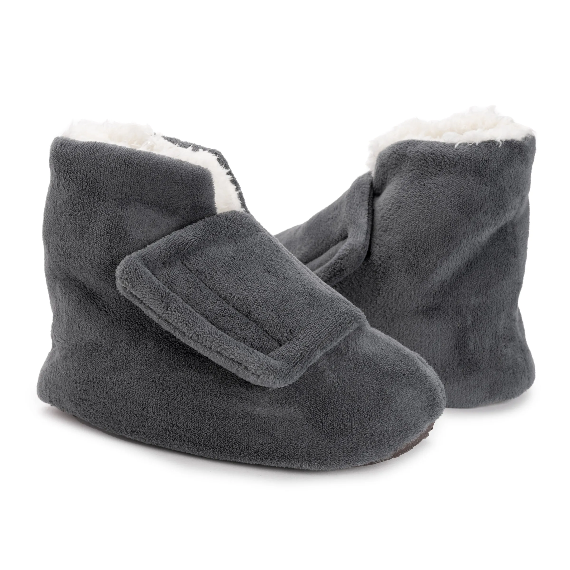 Men's Adjustable Shearling Bootie Slippers