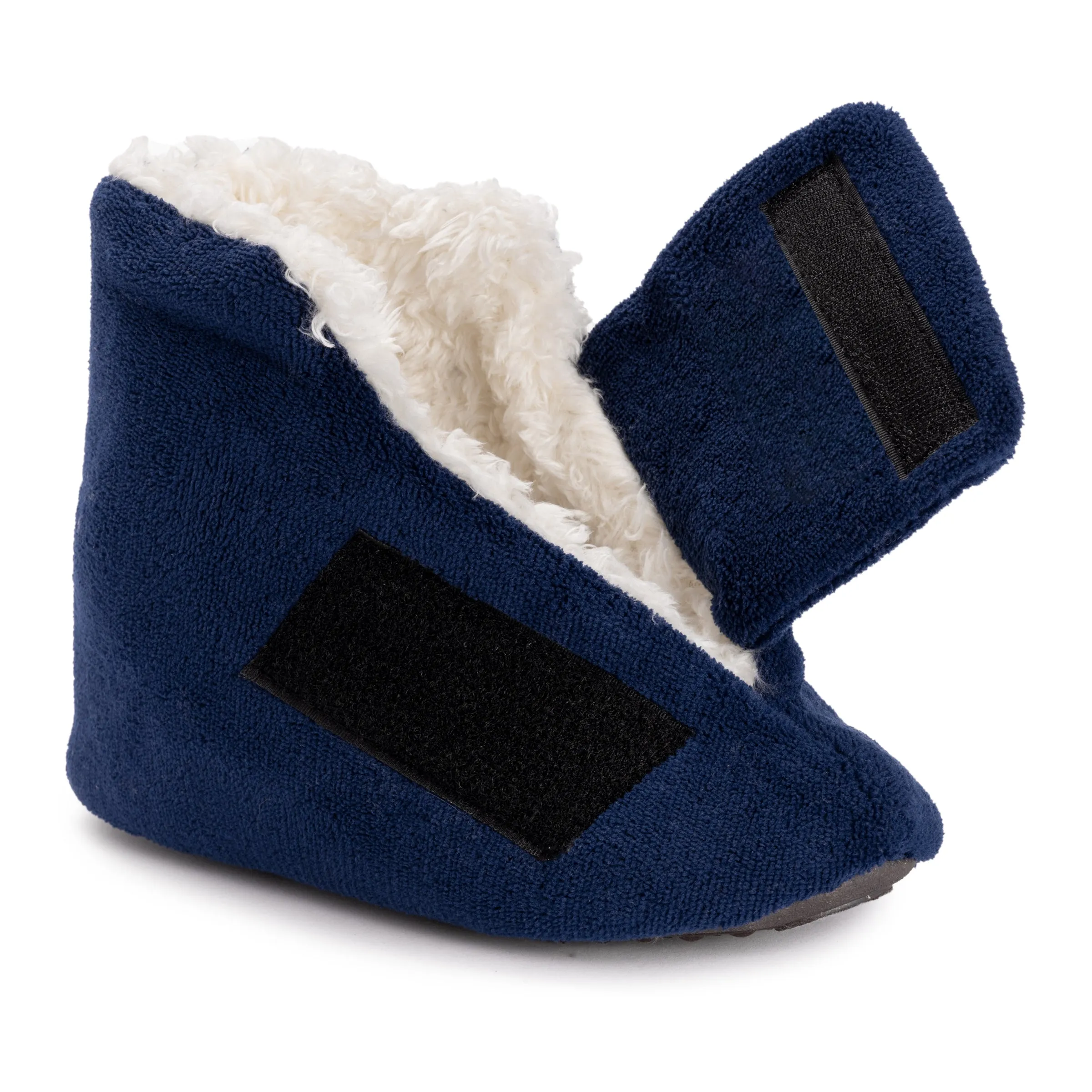 Men's Adjustable Shearling Bootie Slippers