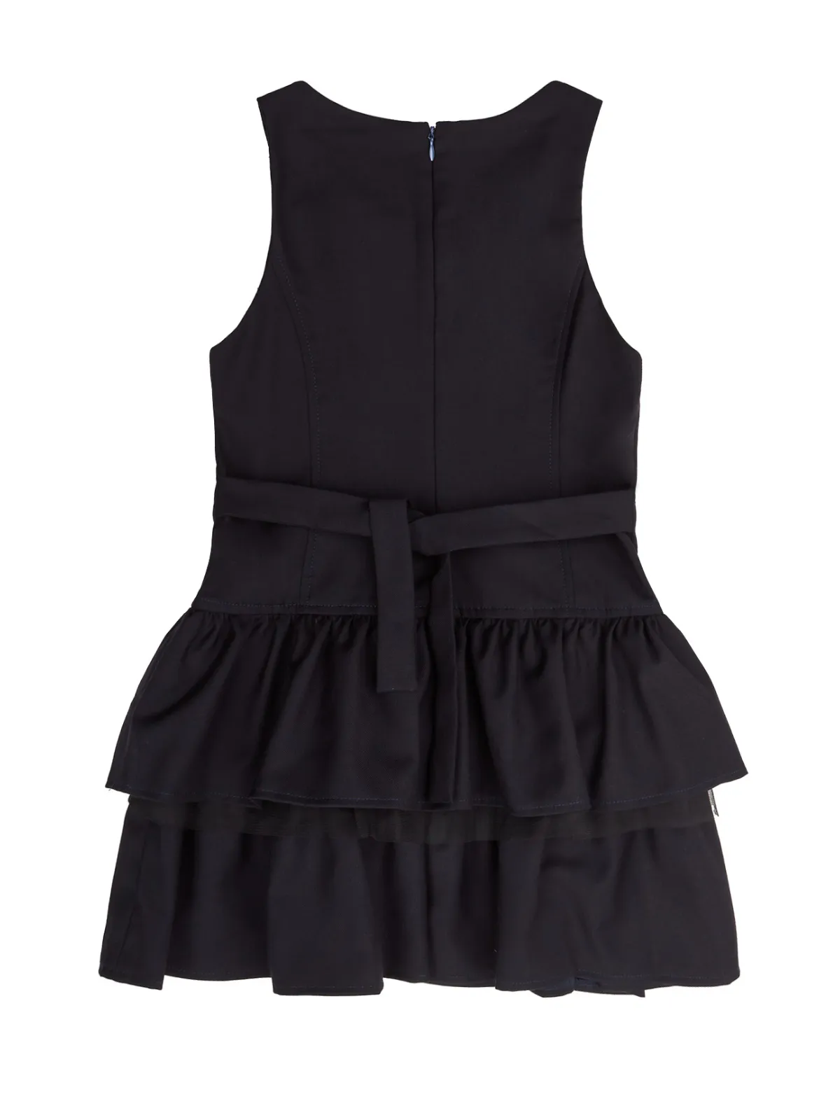 Navy Tiered Girls Uniform Dress by Kids Couture