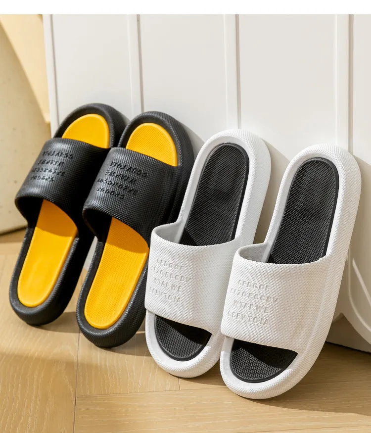 New Letter Home Slippers Summer Fashion Anti-slip Anti-odor House Shoes For Women Indoor Non-slip Floor Bathroom Slipper