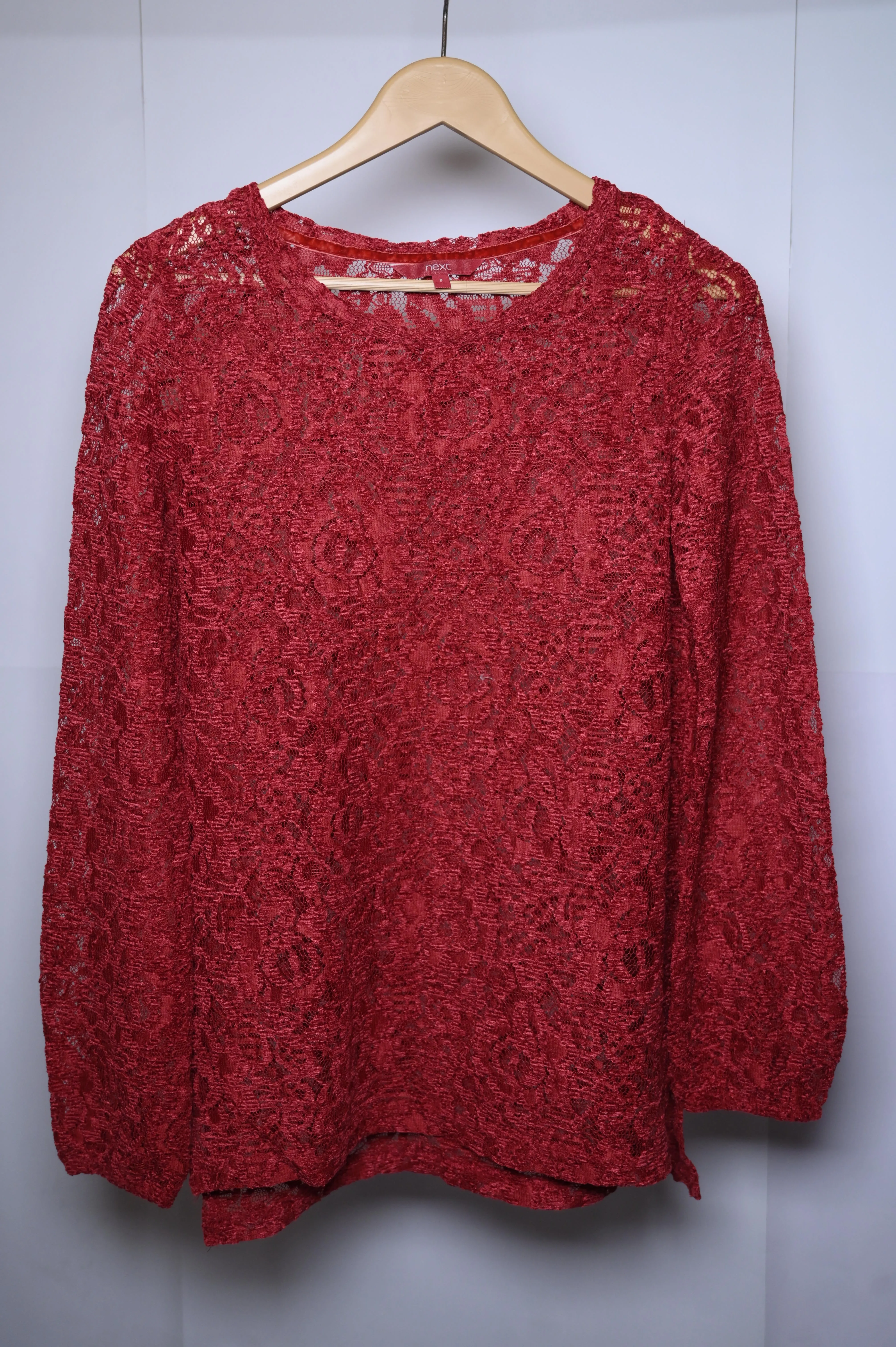 Next Red Lace Blouse