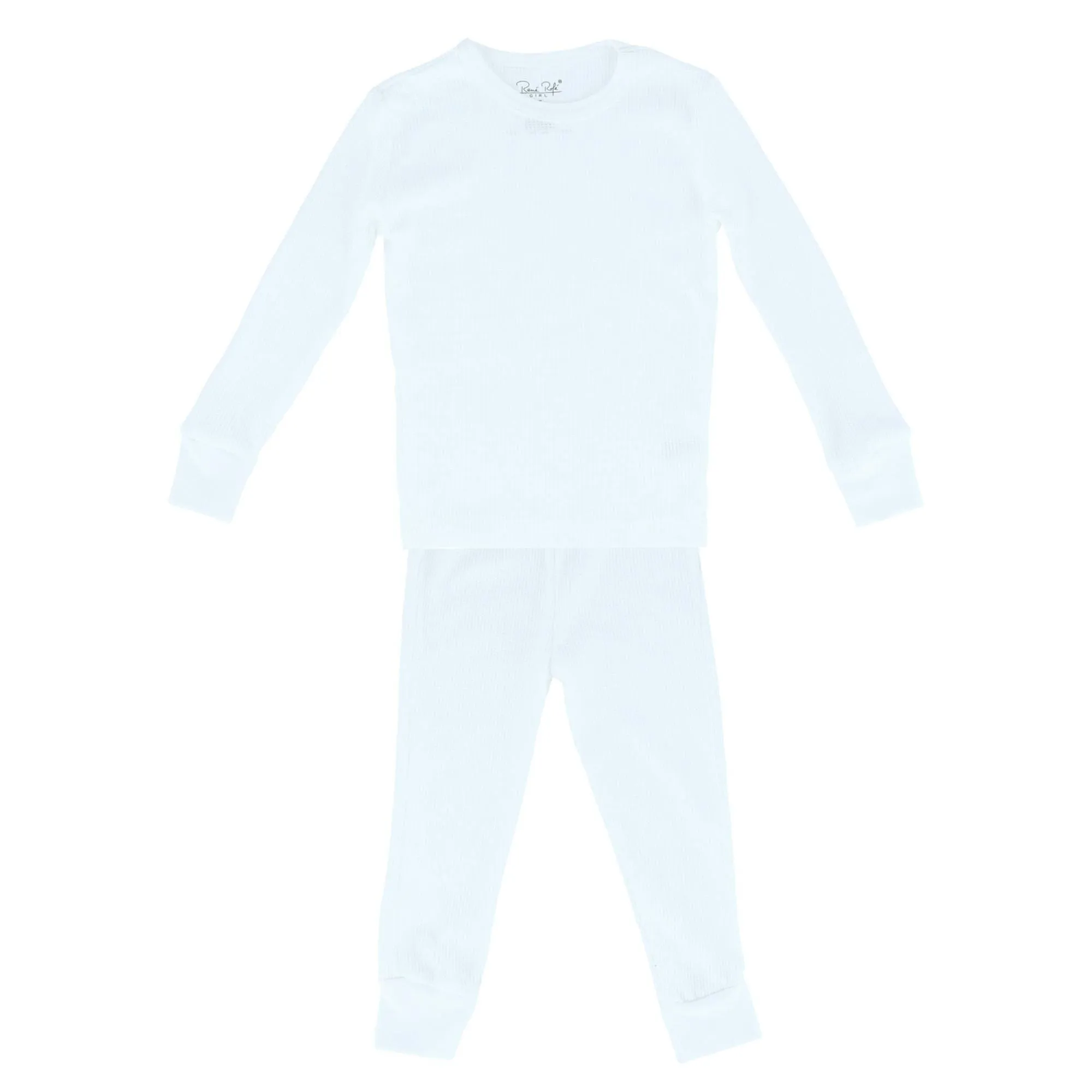 Rene Rofe Toddler Girl's Waffle Thermal Long Underwear 2-Piece Set