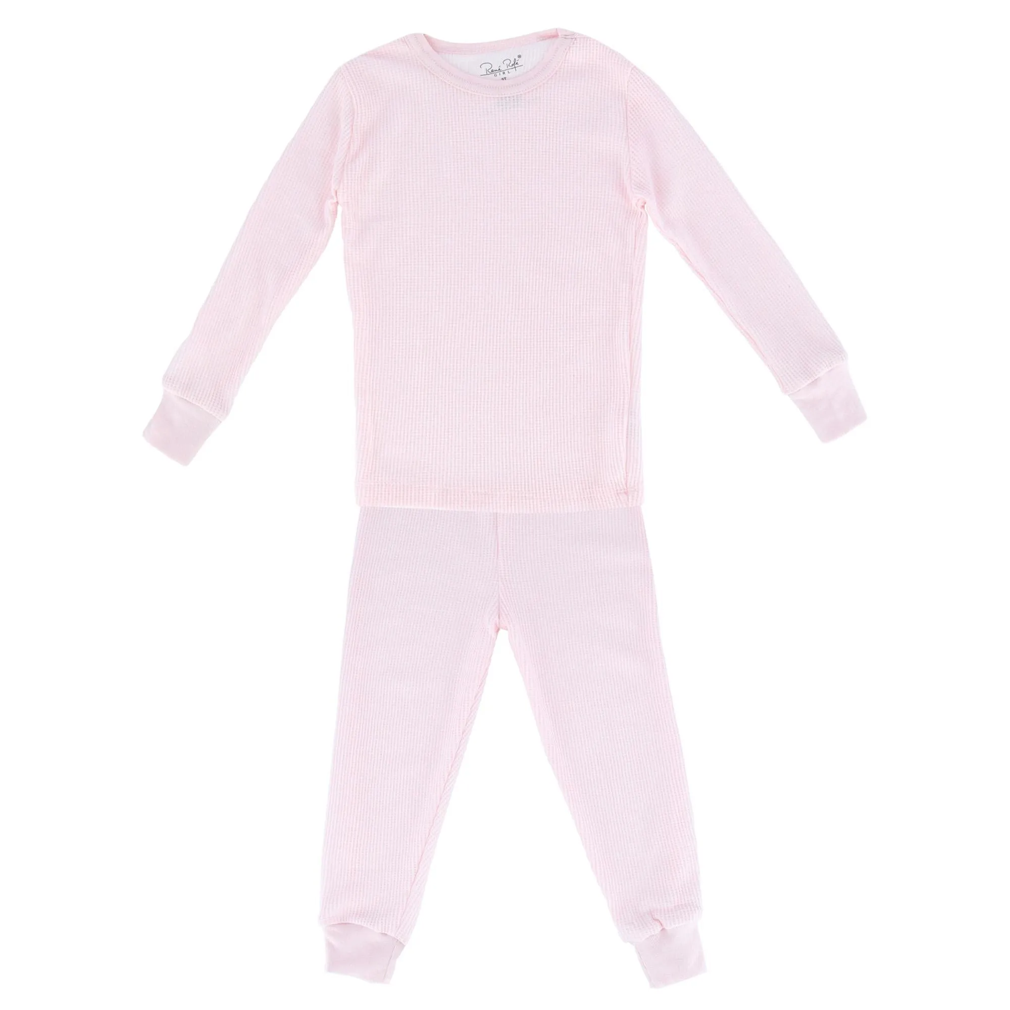 Rene Rofe Toddler Girl's Waffle Thermal Long Underwear 2-Piece Set