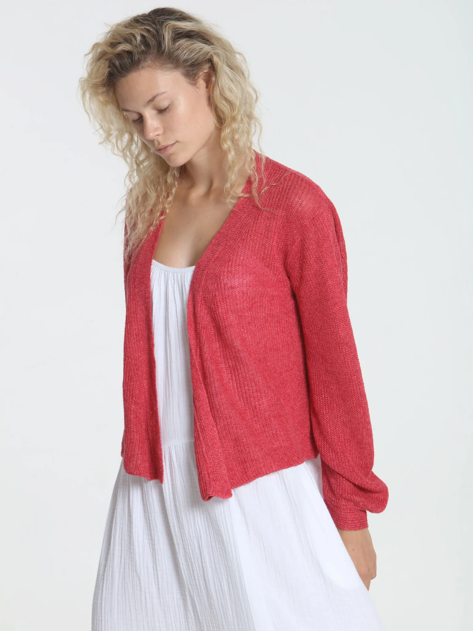 Ribbed Relax Cardigan - Desert Sun